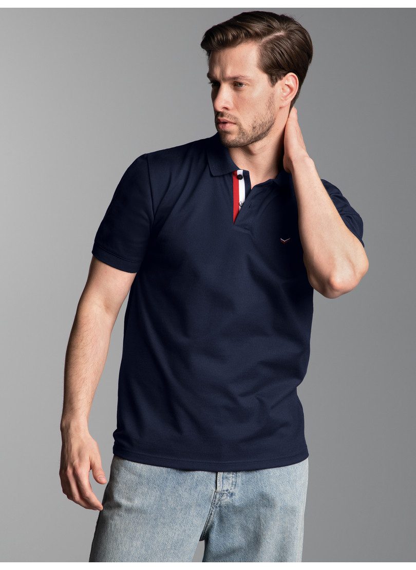 Trigema Poloshirt TRIGEMA Poloshirt mit dreifarbiger günstig online kaufen