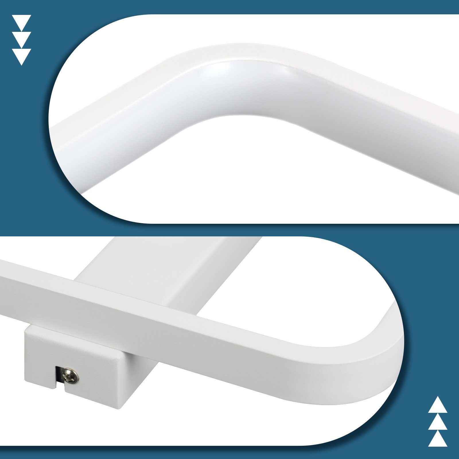 ZMH LED Deckenleuchte Rechteckige Deckenlampe 30*25*4.5cm Modern für Schlafzimmer Flur, Hochwertige Lampenperlen, LED fest integriert, 3000k