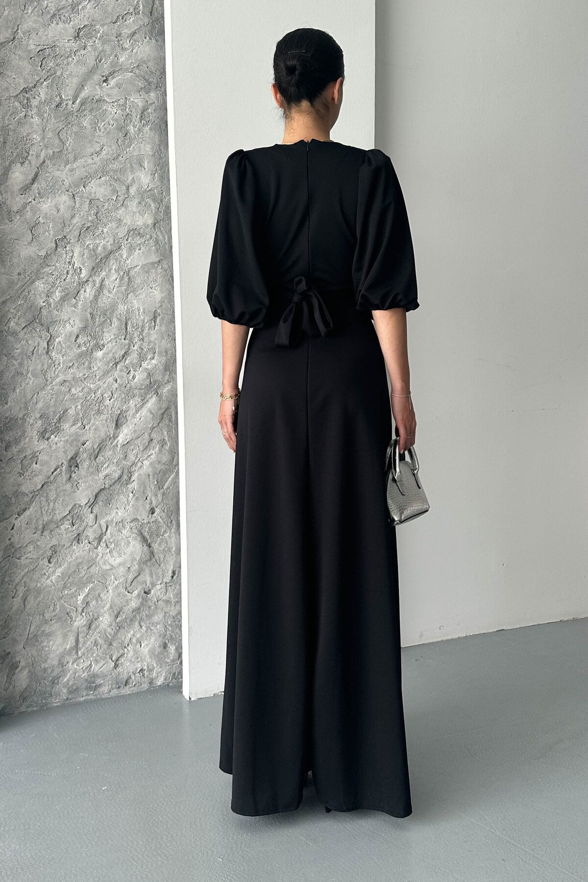 WOMAN VISION Minikleid Maxikleid mit V-Ausschnitt und Gürteldetails