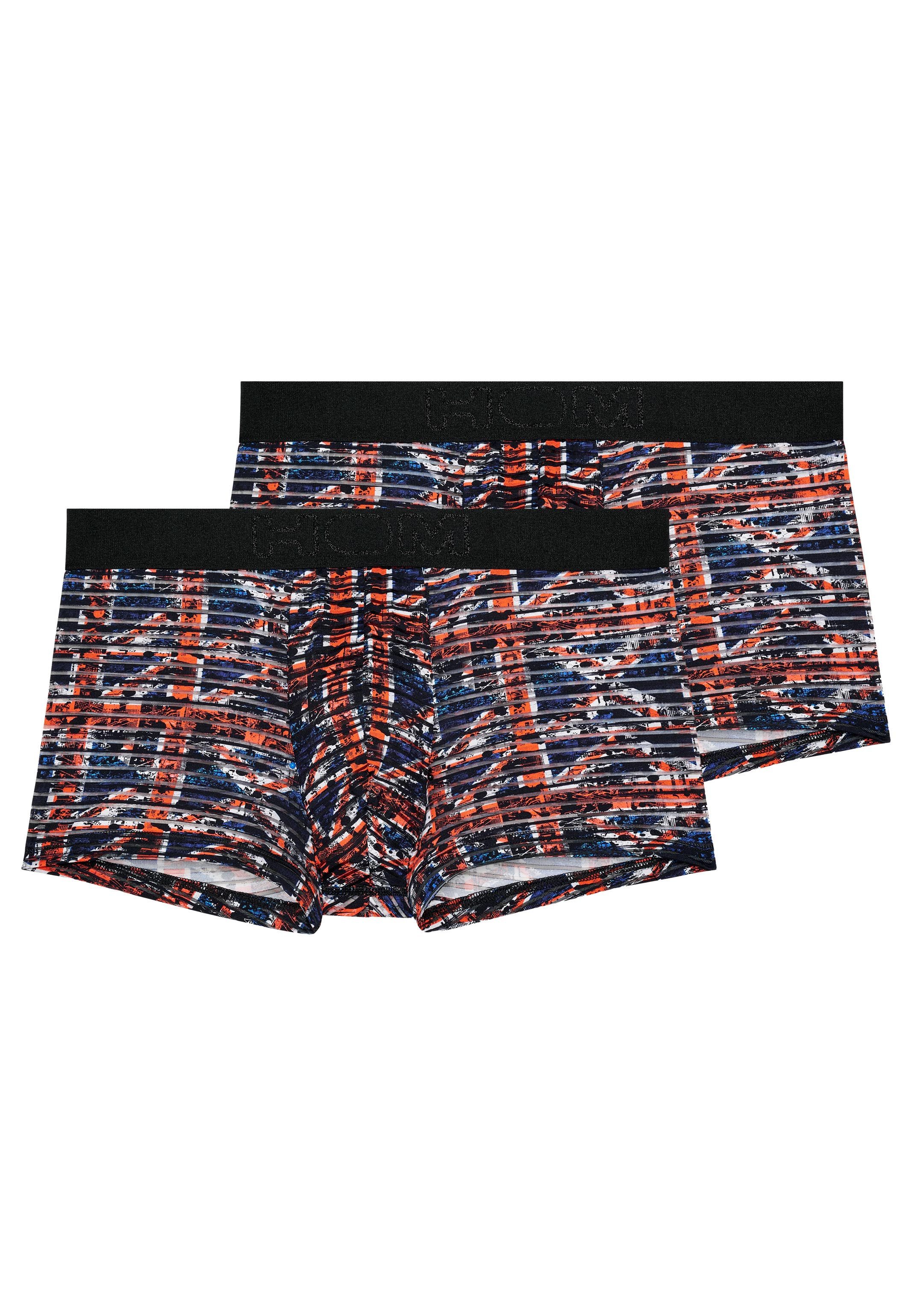 Hom Retro Boxer 2er Pack Malcom (Spar-Set, 2-St) Hipster Short / Pant - ohne Eingriff - Atmungsaktiv