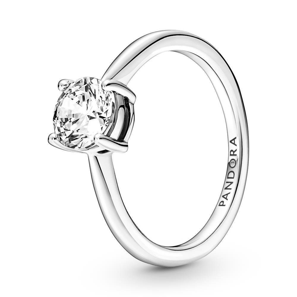 Pandora Fingerring Solitaire Ring für Damen von PANDORA aus 925er Silber mit Zirkonia