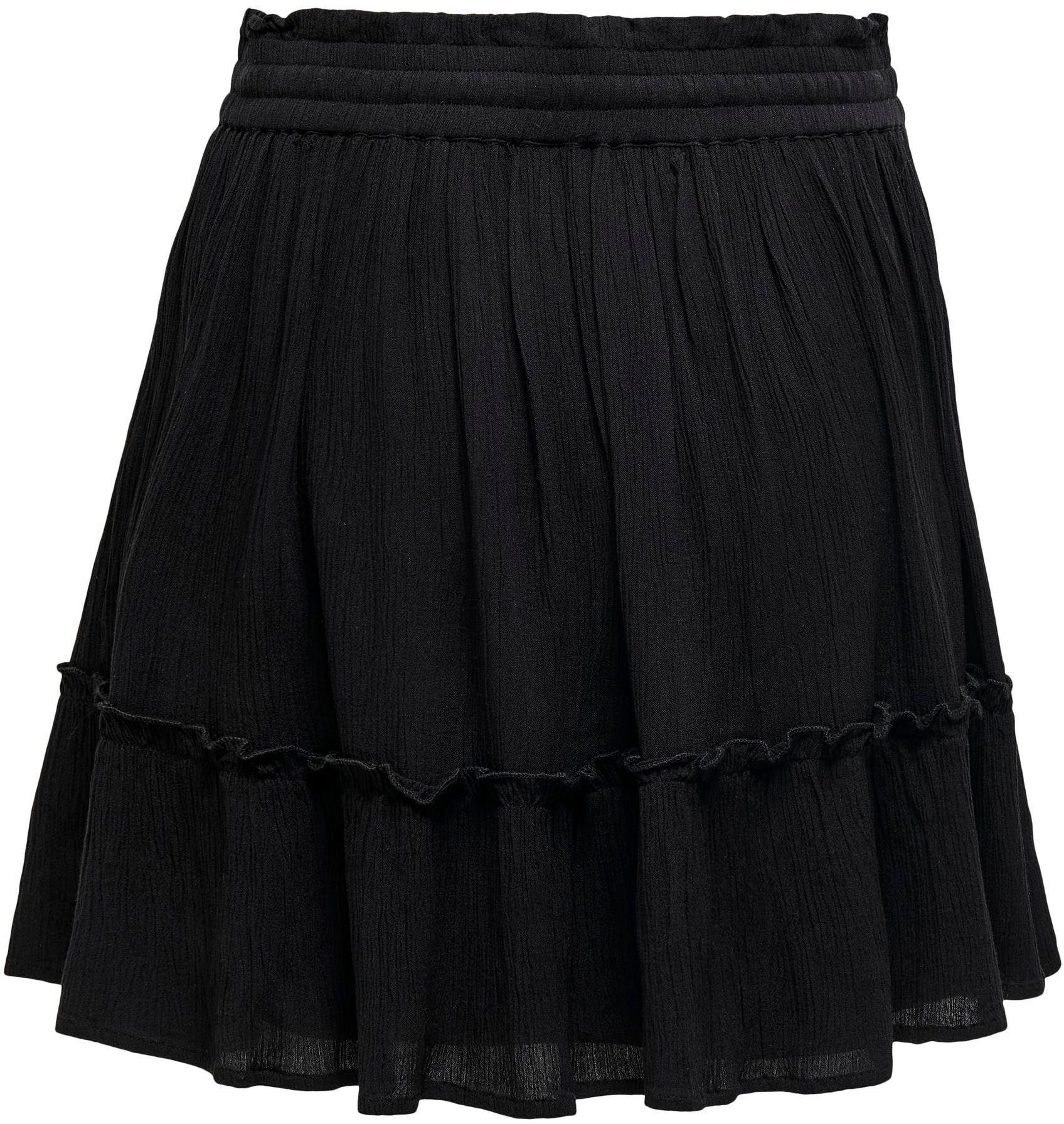 ONLY A-Linien-Rock ONLIBIZA SKIRT Black WVN LIFE SHORT NOOS