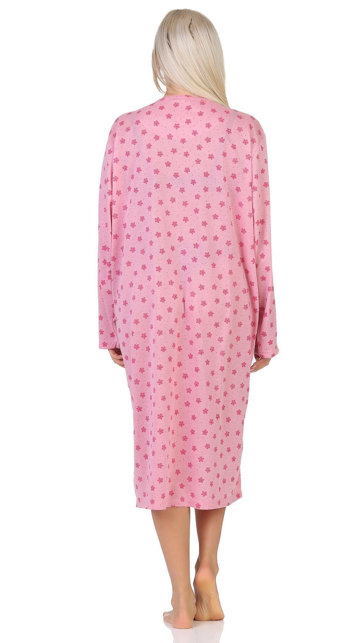 EloModa Nachthemd Damen Nachthemd Sleepshirt Nachtwäsche; M L Altrosa (1-tlg) 2XL XL