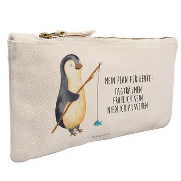 Mr. & Mrs. Panda Kosmetiktasche Pinguin Angler - Weiß - Geschenk, Etui, Makeup, Hobby, Angeln, Pingui (1-tlg)