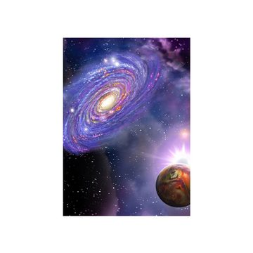 liwwing Fototapete Fototapete Weltraum Weltall Galaxie Planeten Erde Staurn Sterne no. 905, Sternenhimmel