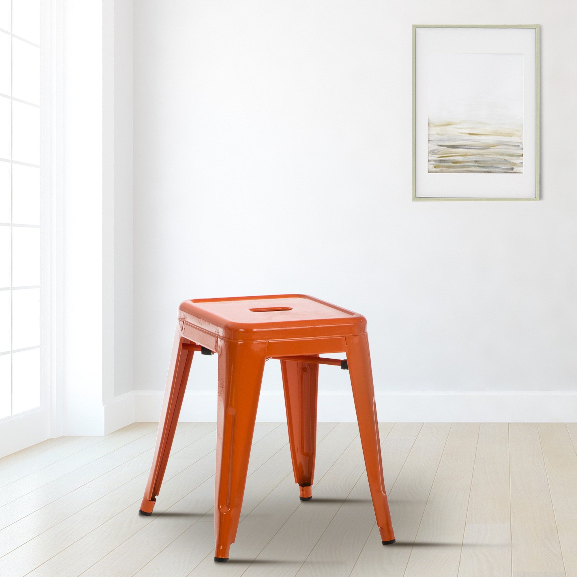 CLP Sitzhocker Armin (1er, 1 St., 1er), stapelbar, Hocker aus Metall, bis 200 kg belastbar