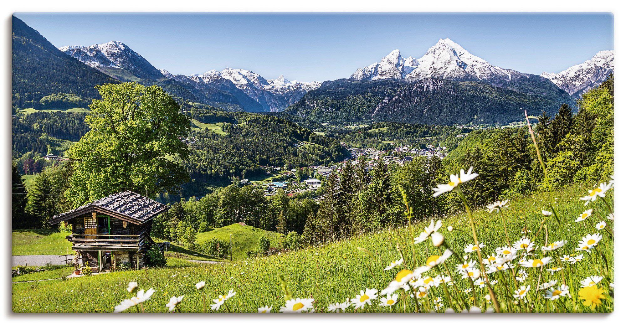 Artland Wandbild Landschaft in den Bayerischen Alpen, Berge (1 St), als Leinwandbild, Poster in verschied. Größen