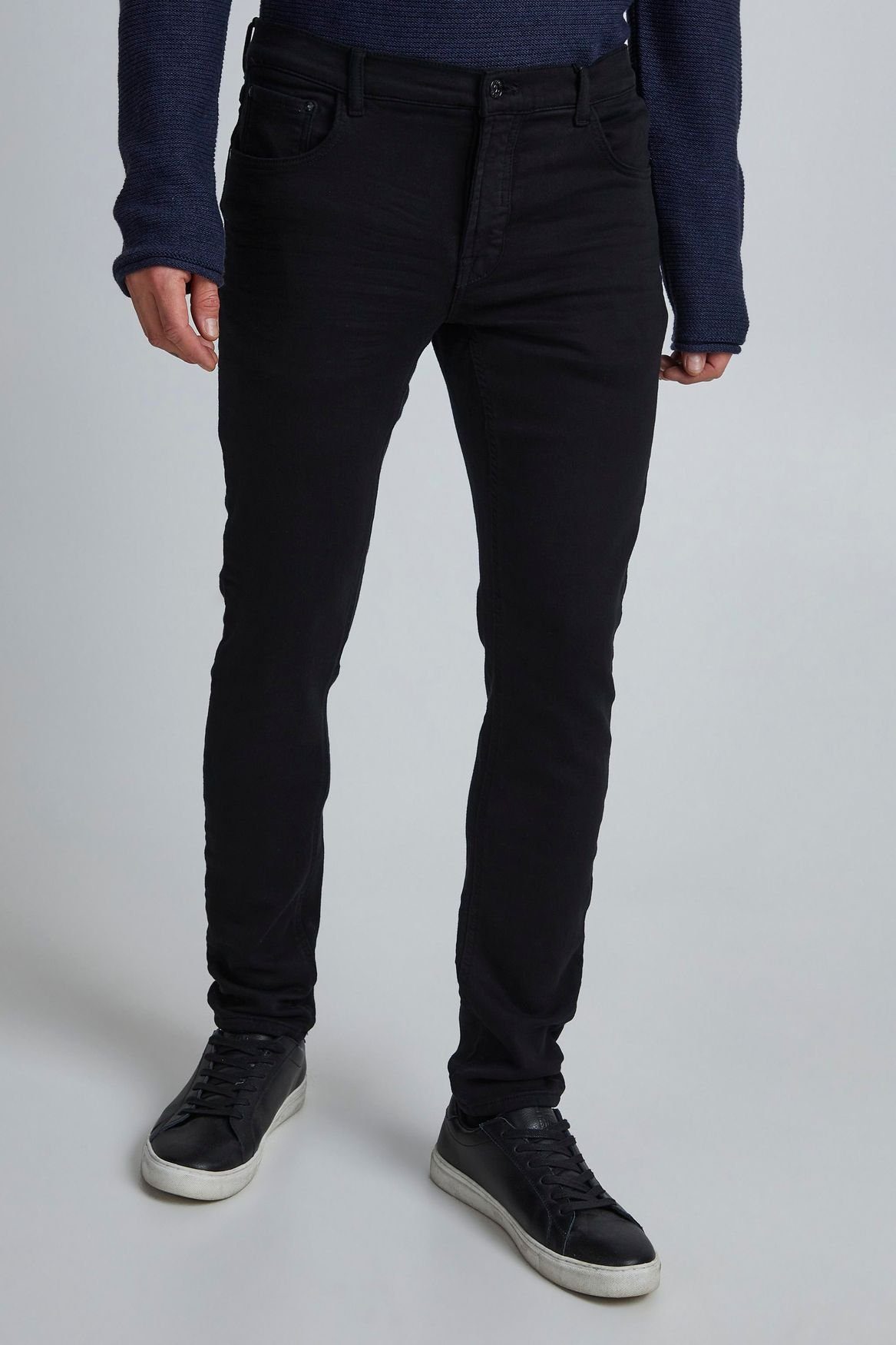 !Solid Slim-fit-Jeans Basic Slim Fit Jeans Black Denim Pants SDTot (1-tlg) 4121 in Schwarz