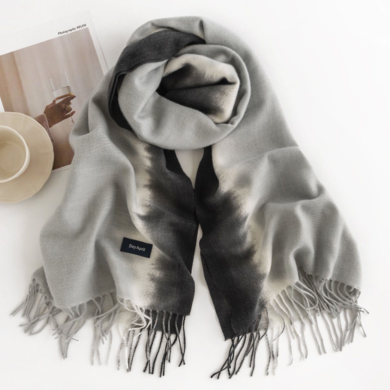 Grau für Damen EBUY im Warmer Winter Modeschal und Herbst Schal