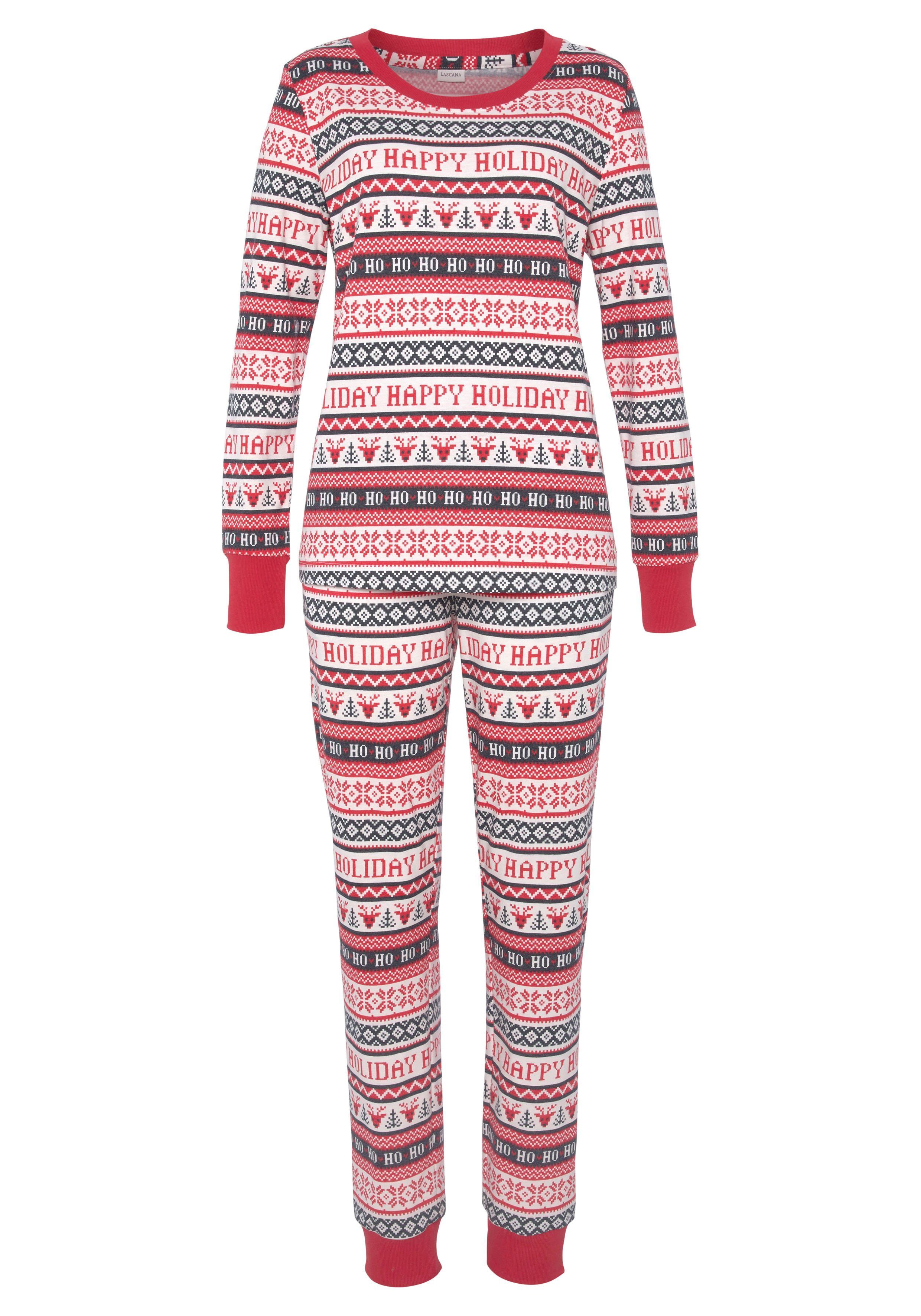 LASCANA Pyjama (2 tlg) mit winterlichem Druck. € 39,00