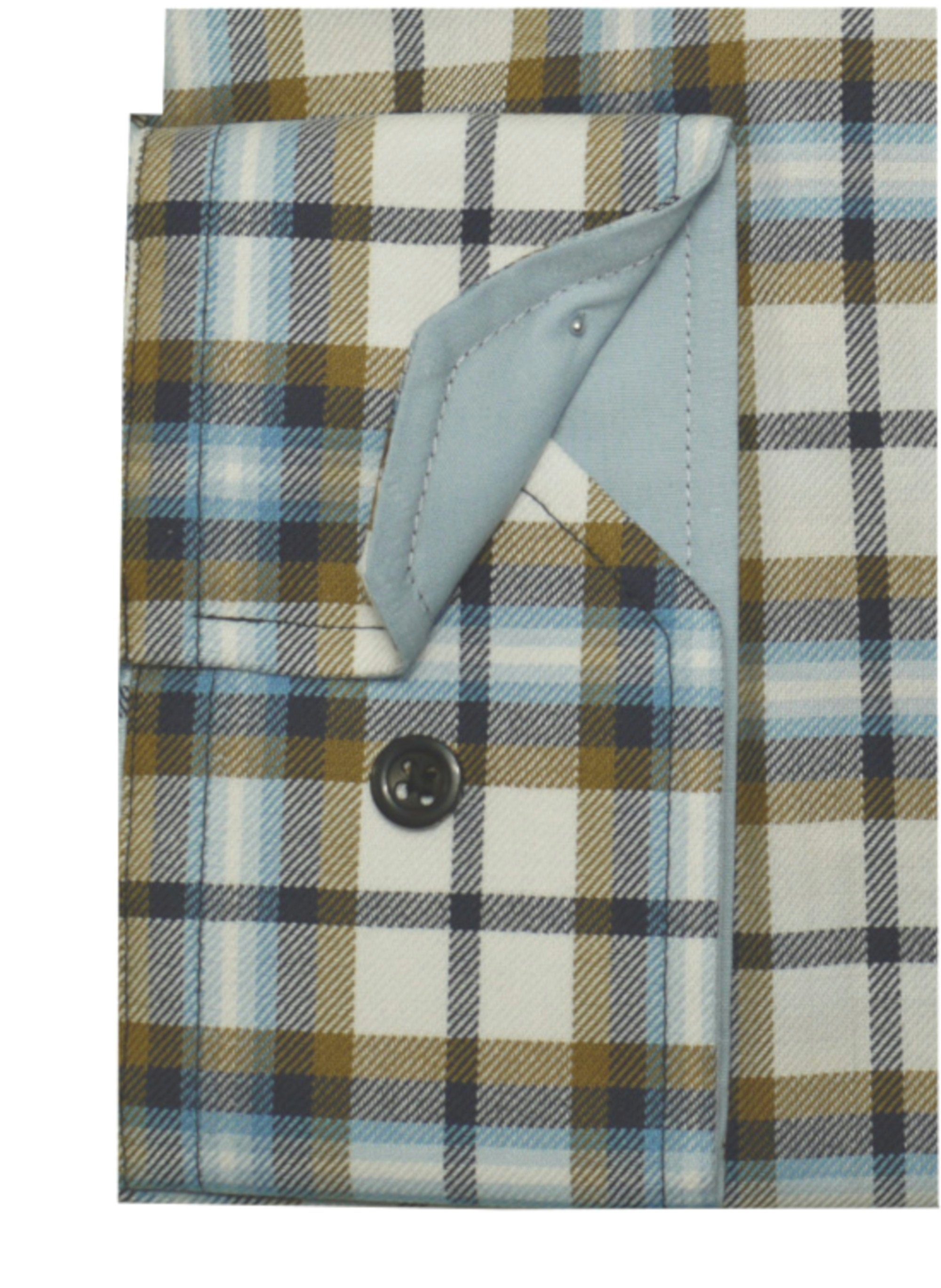 Huber Hemden Flanellhemd HU-0063 Hochwertiges Karo Hemd feiner Twill-Stoff Regular Fit