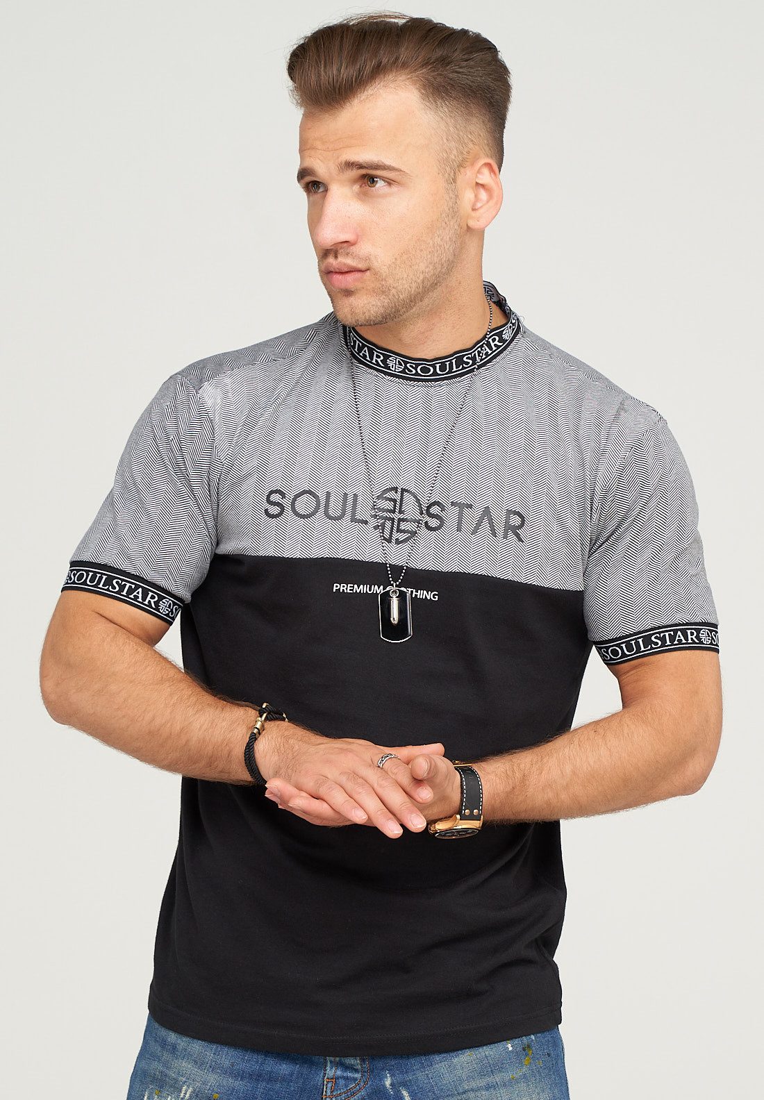 SOULSTAR T-Shirt OSAKA mit stylischem Logoprint
