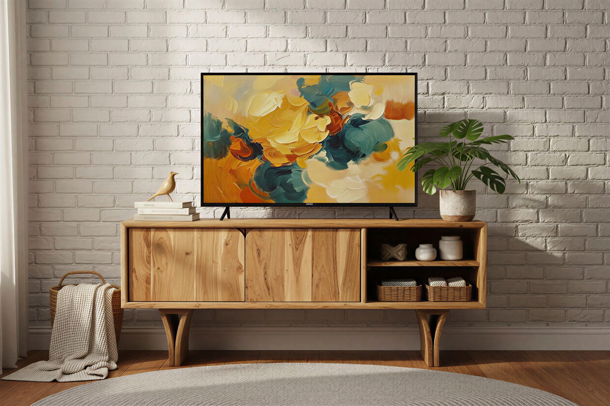 SIT Lowboard ACACIA WAVE (1 St), extravagantes Holzwangengestell