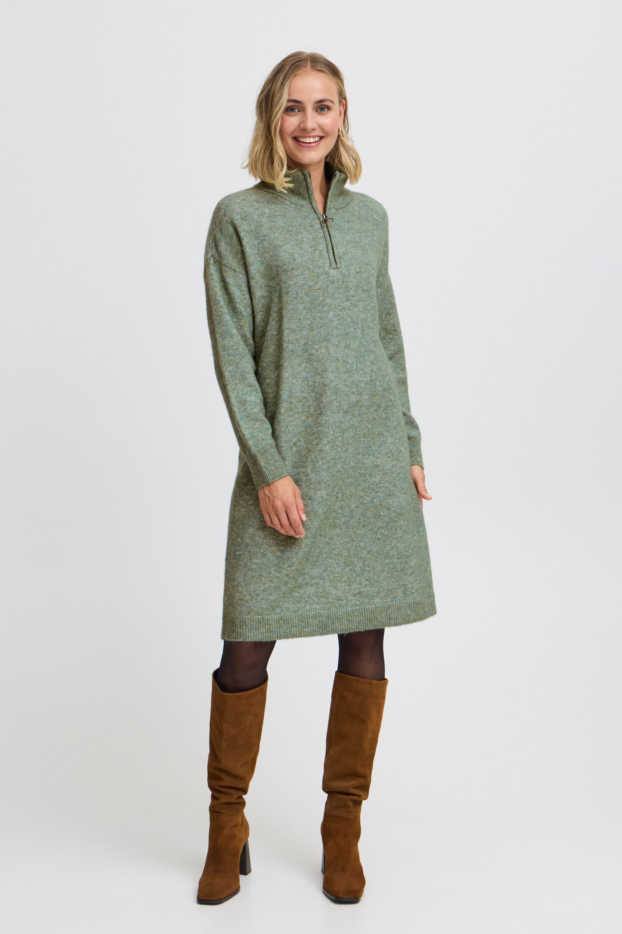 fransa Blusentop Strickkleid günstig online kaufen