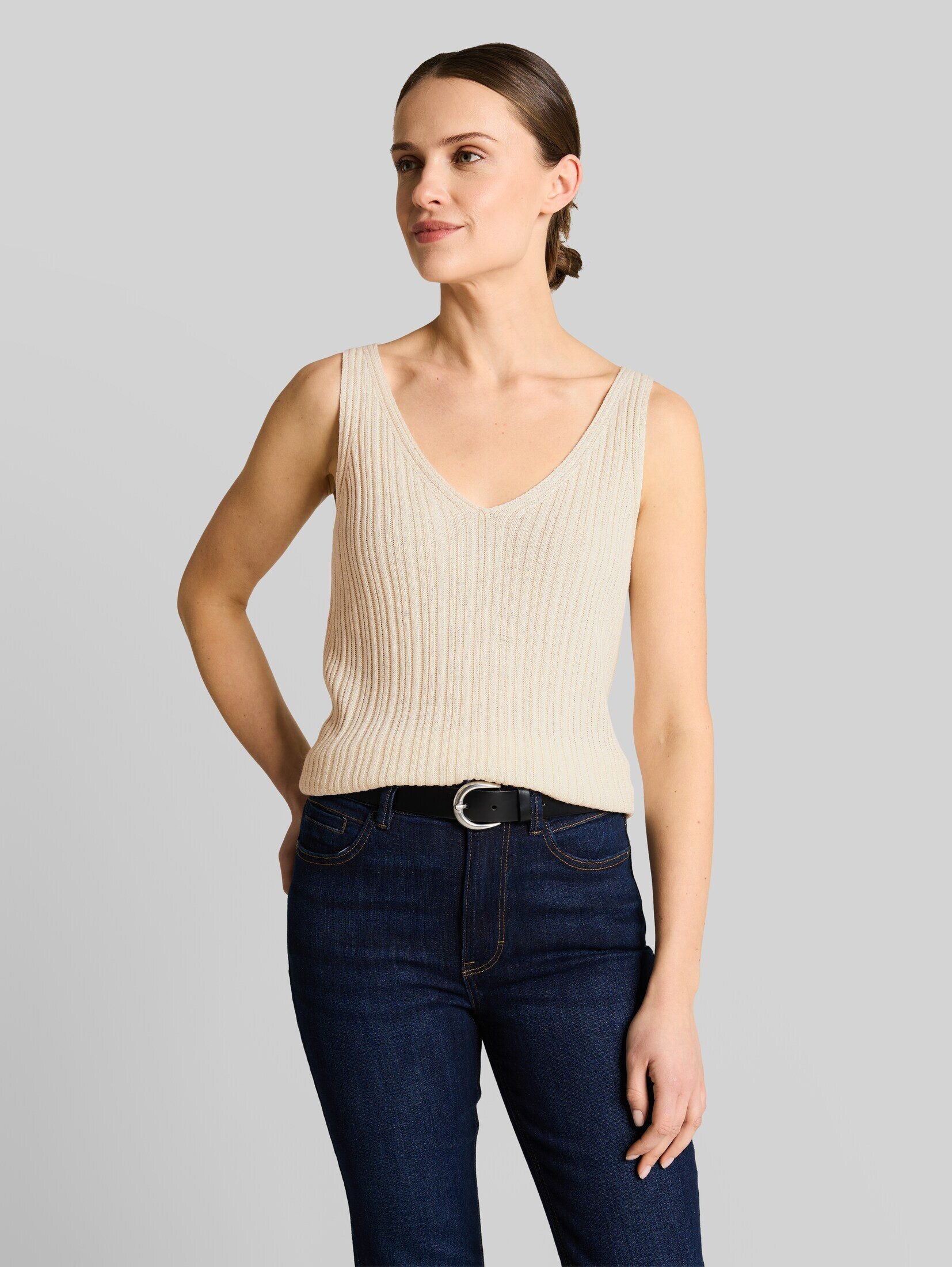 TOM TAILOR Strickpullover Pullover & Strickjacken Stricktop mit V-Ausschnitt