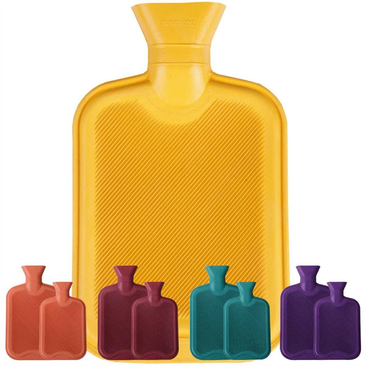 Arsvita Wärmflasche, Wärmflasche (2 Liter) aus Gummi (Naturkautschuk)