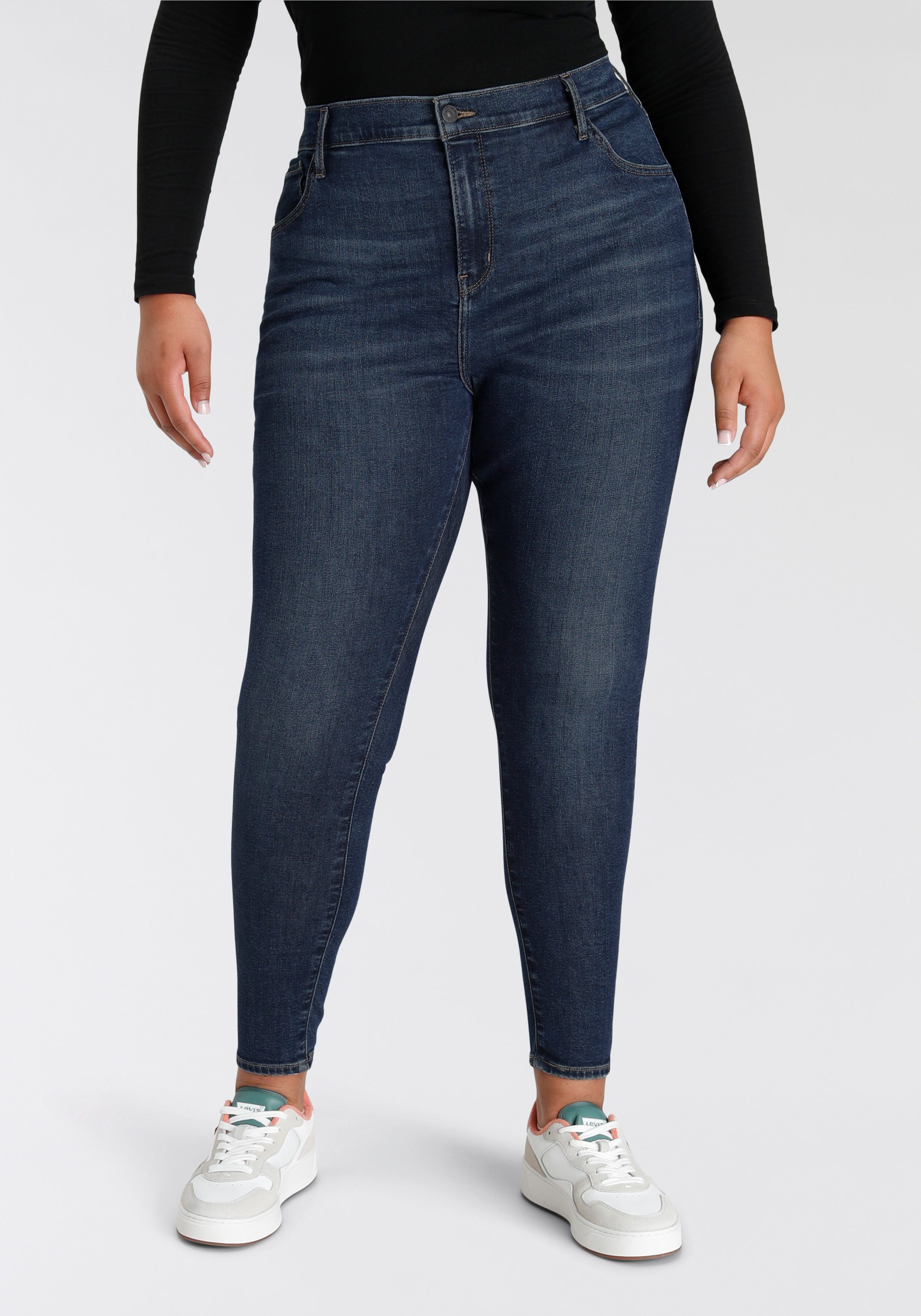 hoher Levi's® Leibhöhe High-Rise mit Skinny-fit-Jeans dark indigo 720 Plus