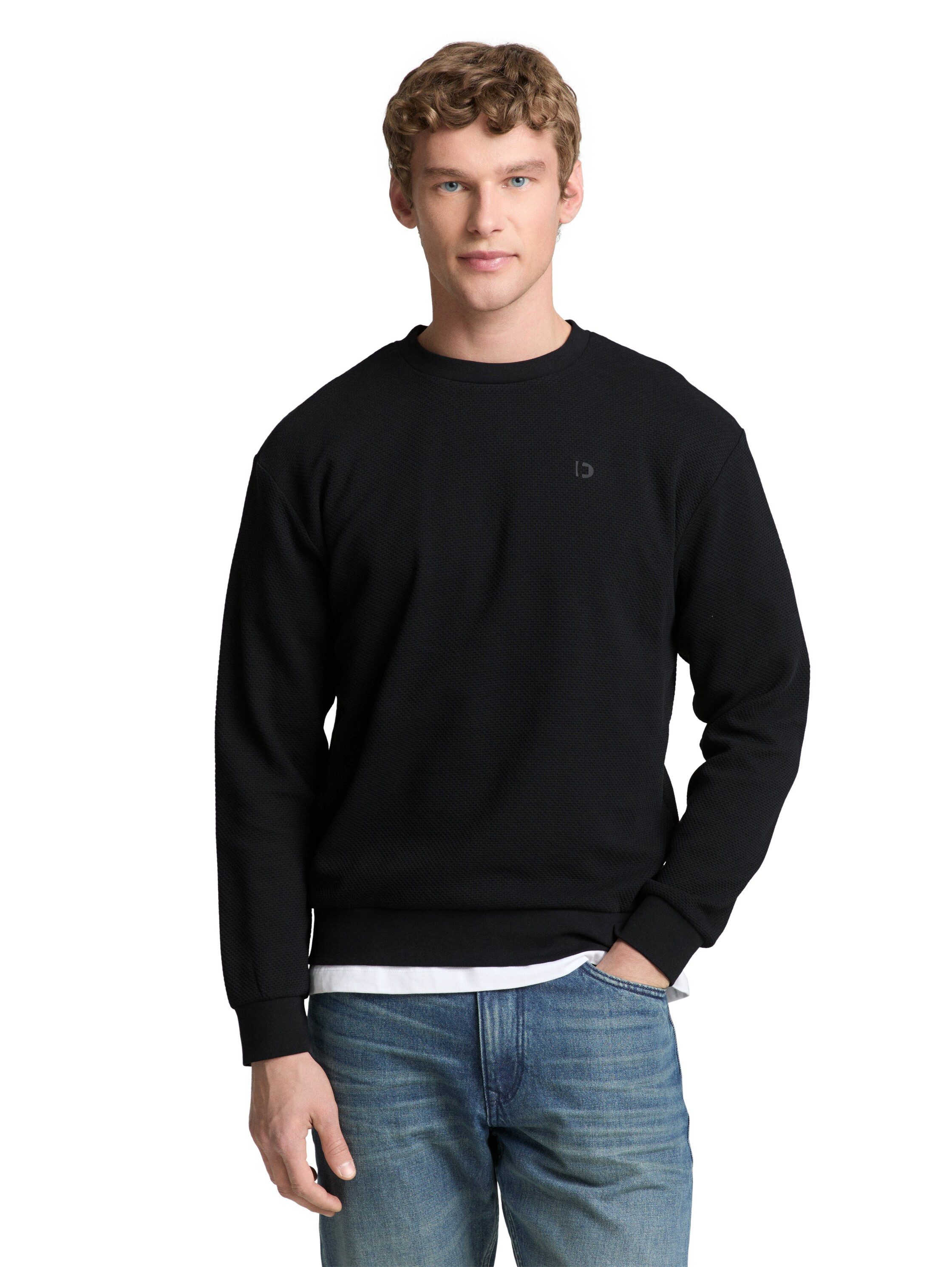 TOM TAILOR Denim Sweatshirt mit Logo Stickerei