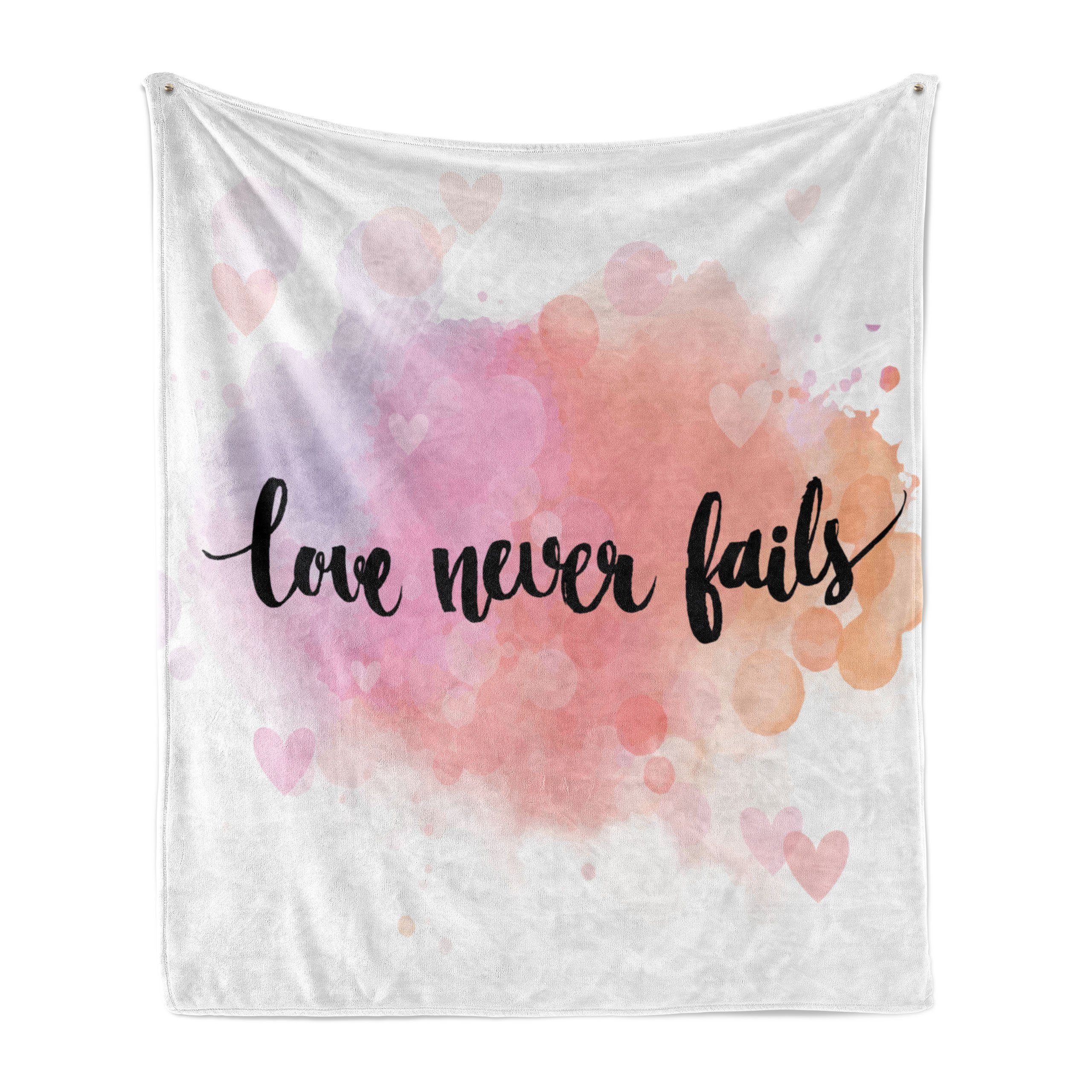 Außenbereich, den Gemütlicher und Zitat Plüsch für Abakuhaus, Innen- Fails Love Wohndecke Bokeh Never