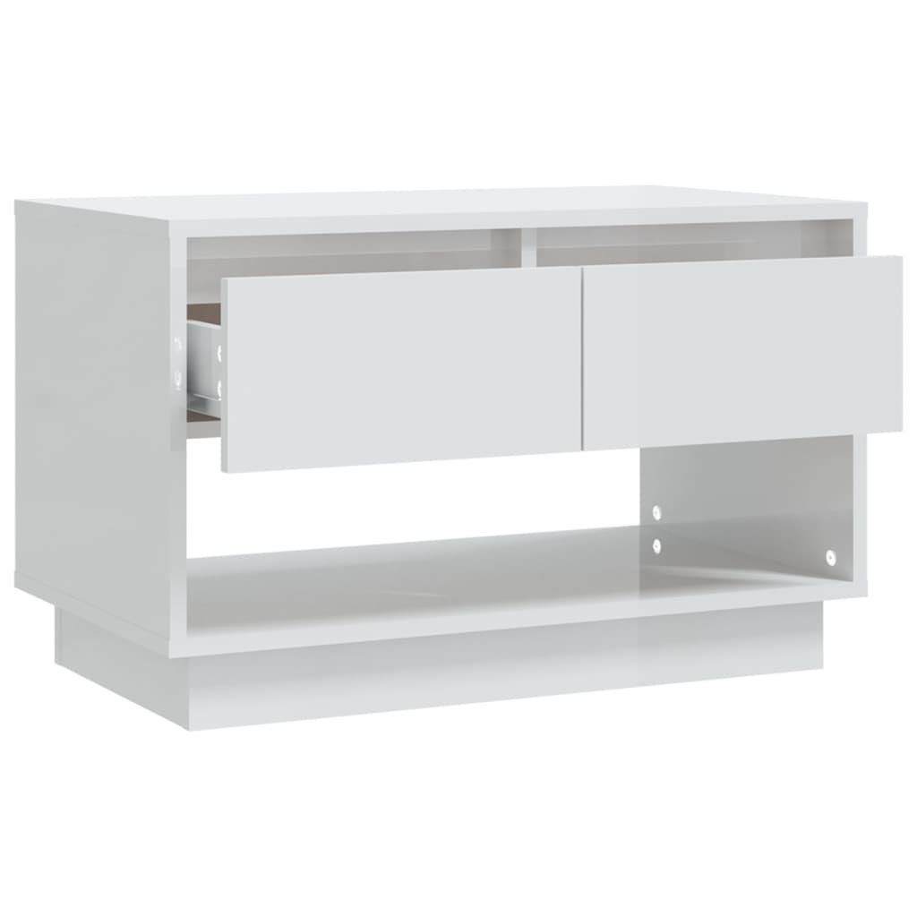 vidaXL Holzwerkstoff TV-Schrank TV-Schrank Hochglanz-Weiß (1-St) 70x41x44 cm