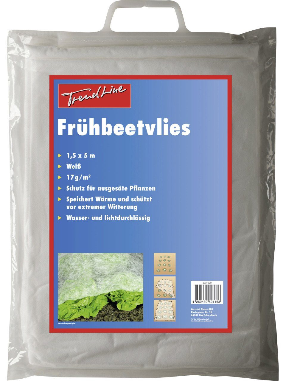 Trend Line Gartenvlies TrendLine Frühbeetvlies 1,5 x 5 m
