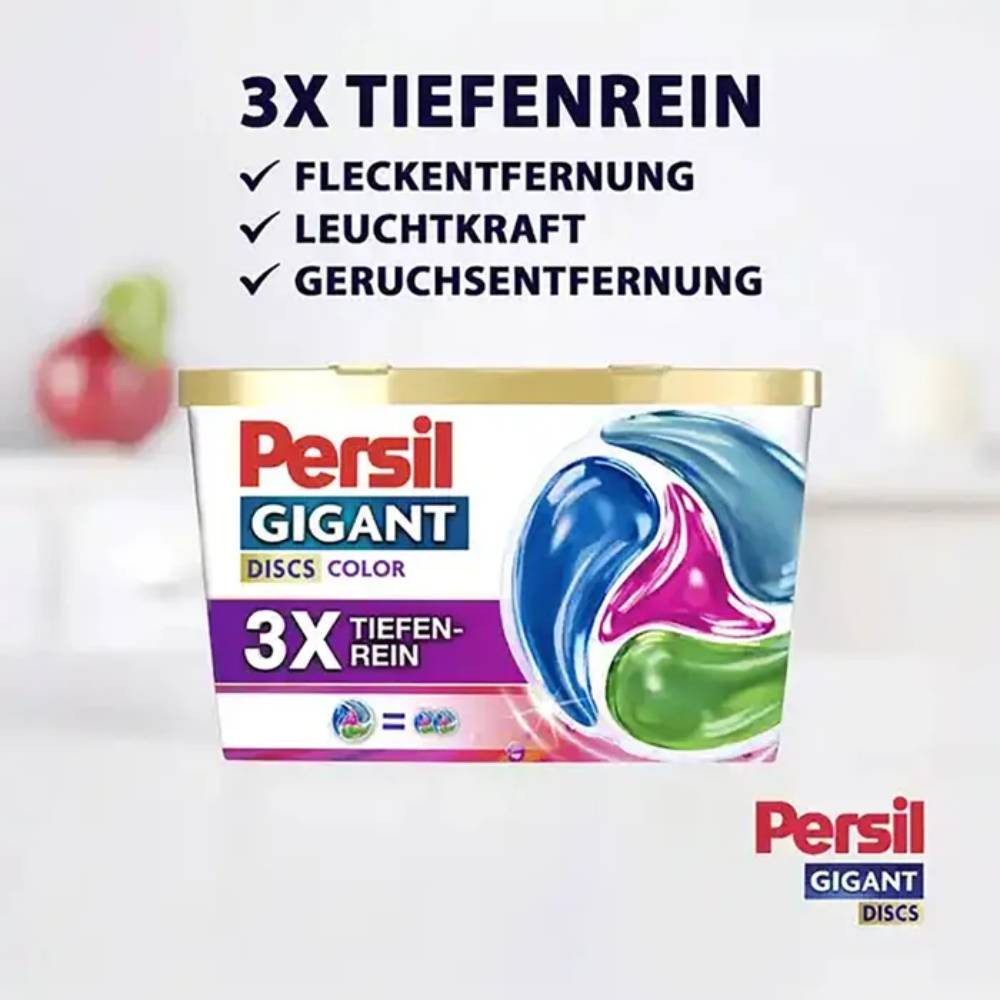 Persil Gigant Color DISCS mit 3x Tiefenrein-Formel, 10 WL Colorwaschmittel (1er-Pack, [- Für große Waschladungen)