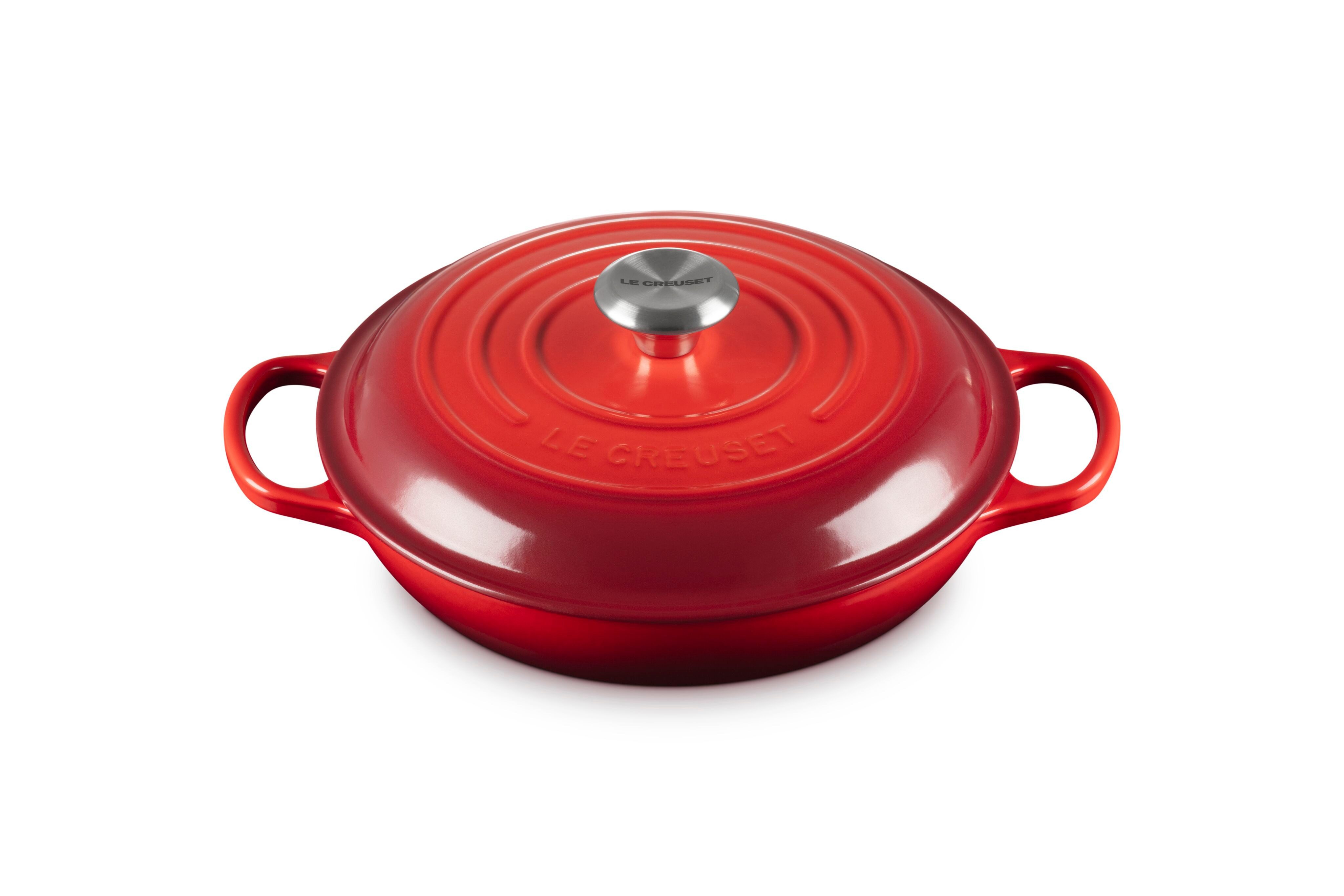 LE CREUSET Bratentopf Gourmet-Profitopf, Gusseisen, Ø 26 cm, 4,2 l, 4,21 kg, Kirschrot, 21180260602430