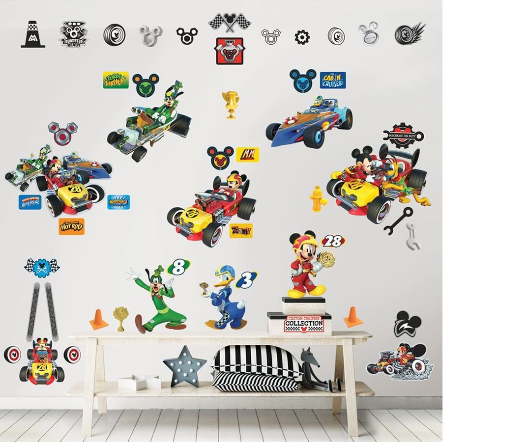 Walltastic Wandsticker Wandaufkleber / Wandposter - Mickey und die flinken Flitzer (1 St)