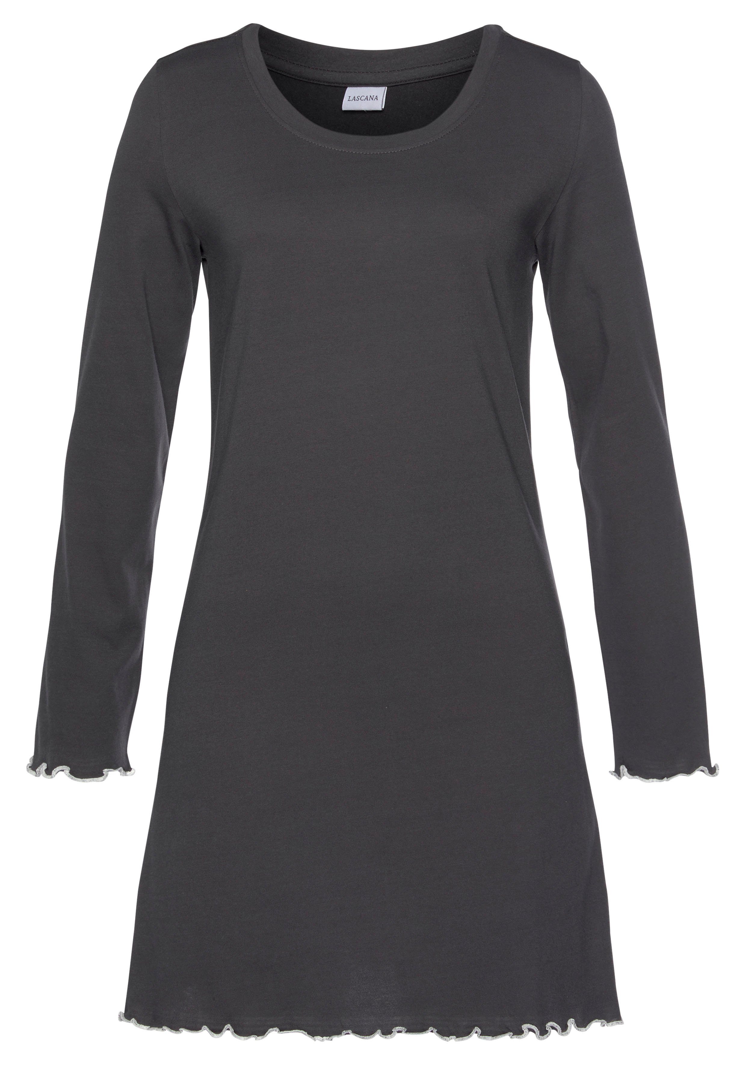 LASCANA Sleepshirt mit Wellensaum – Bild 2 von 5
