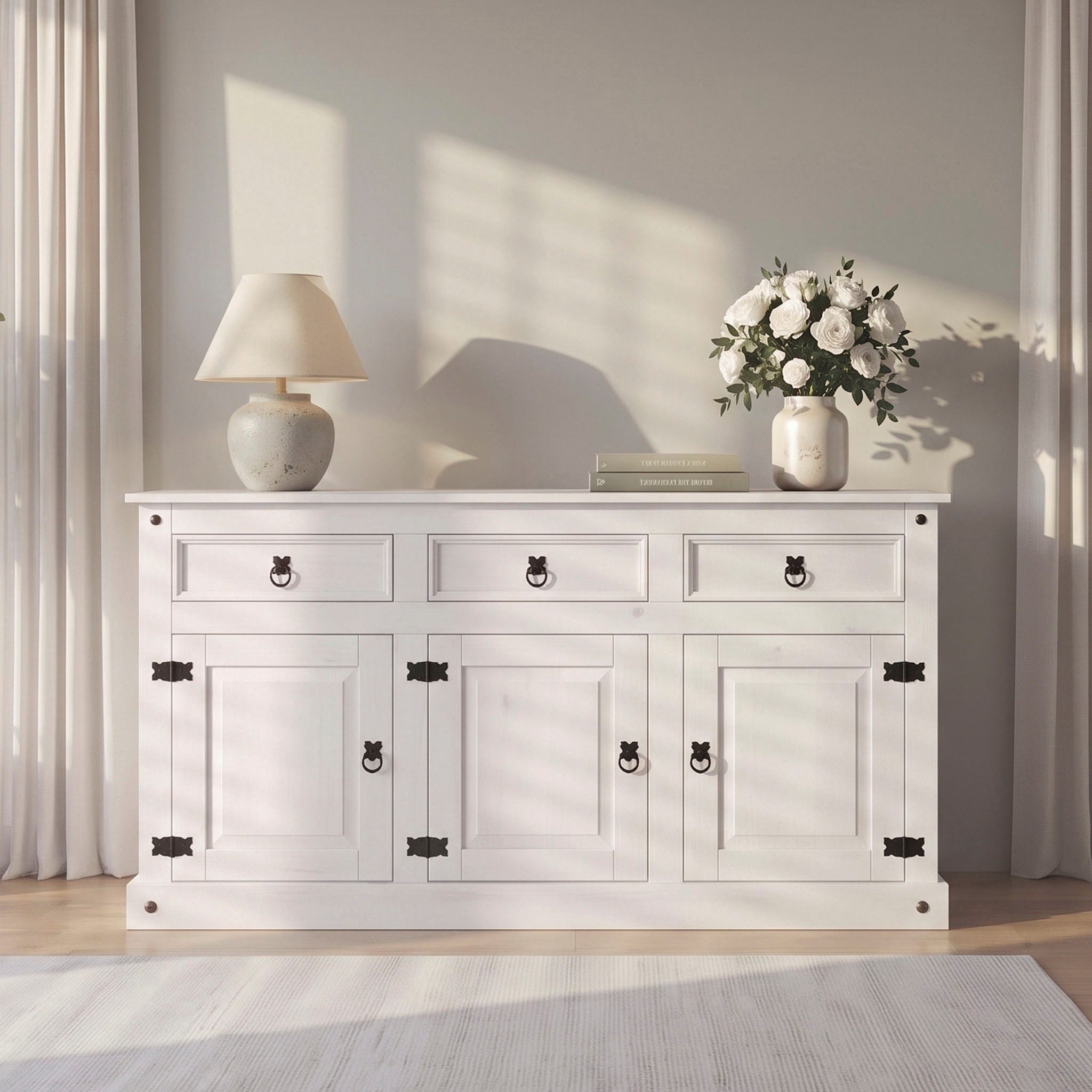 OTTO home Sideboard Mexiko, Kommode aus massivem Kiefernholz, Breite 151 cm