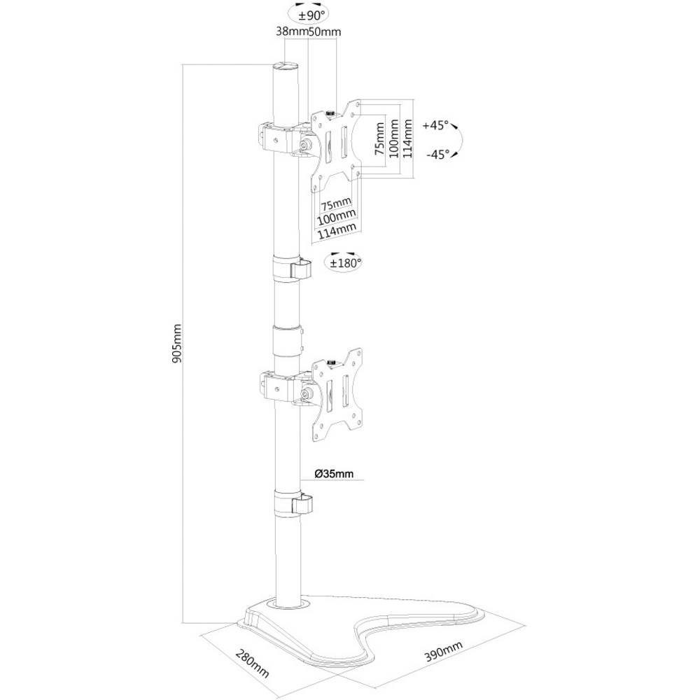 Neomounts by Newstar Monitor-Halterung Monitor-Tischhalterung FPMA-D550DDVBLACK