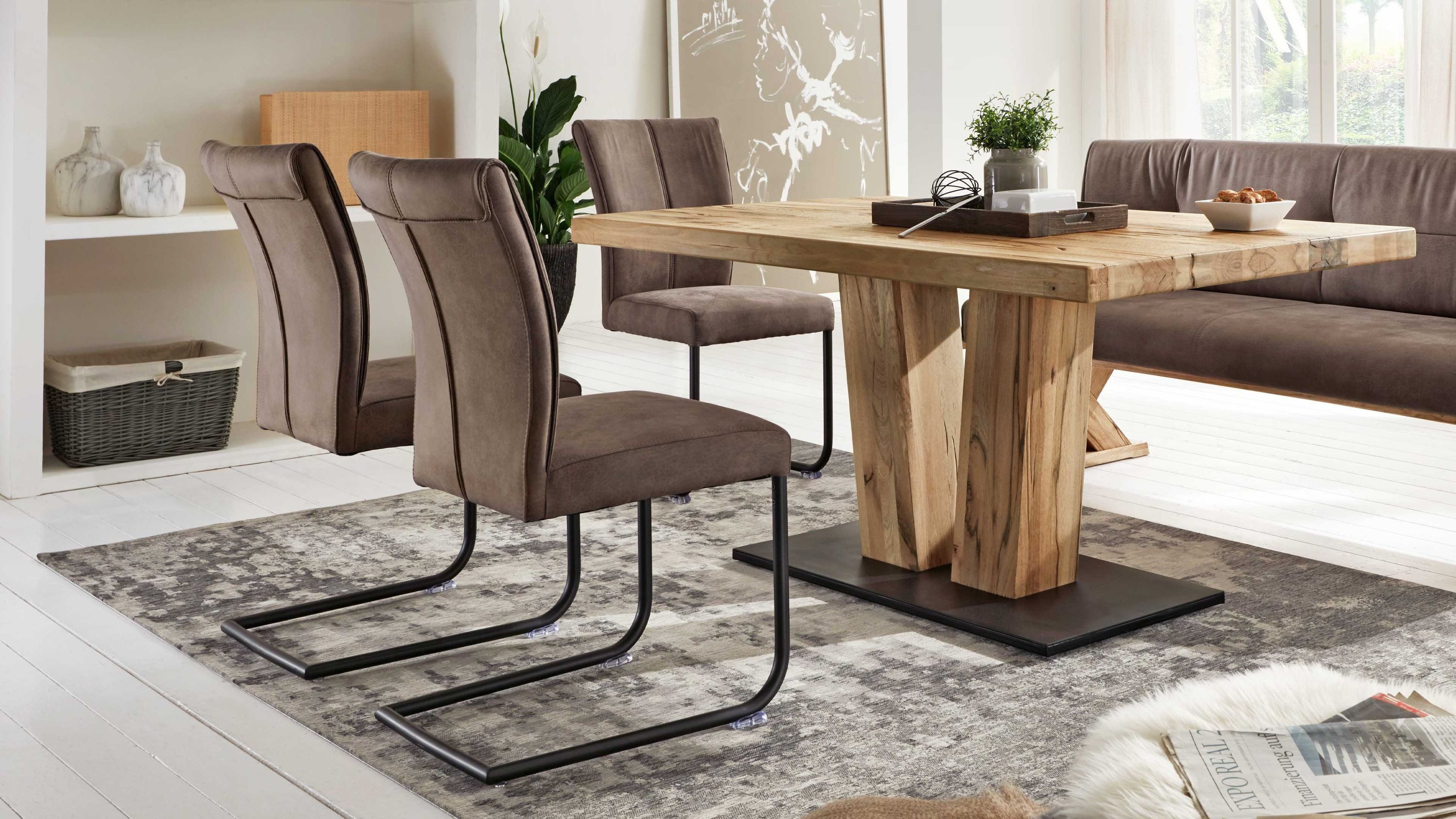 NIEHOFF GARDEN Faltstuhl Niehoff Garden Schwingstuhl Alexa steinfarbene Mikrofaser schwarz