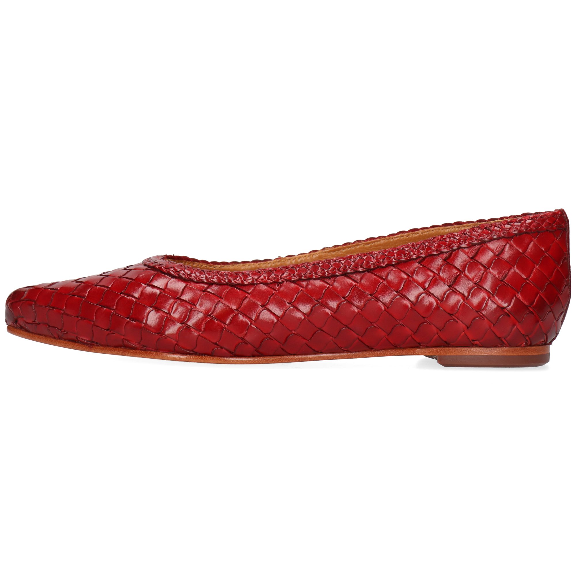 Melvin & Hamilton Alexa 49 Leder-Geflochtene Schuhe für Damen Ballerina Flache Absätze, Echtes Leder, Vegetabile Gerbung