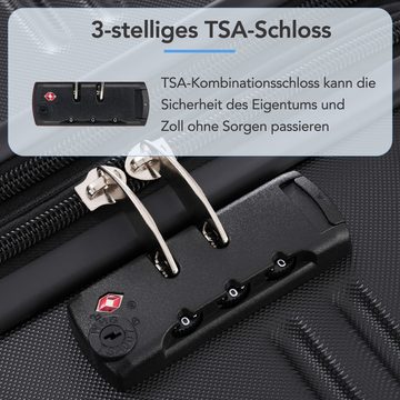 HAUSS SPLOE Kofferset Reisekoffer Gepäckset Koffer & Trolleys mit 4 rollen ABS-Material, 4 Rollen, (3 tlg), Hartschalen-Trolley Handgepäck Reisekoffer Set