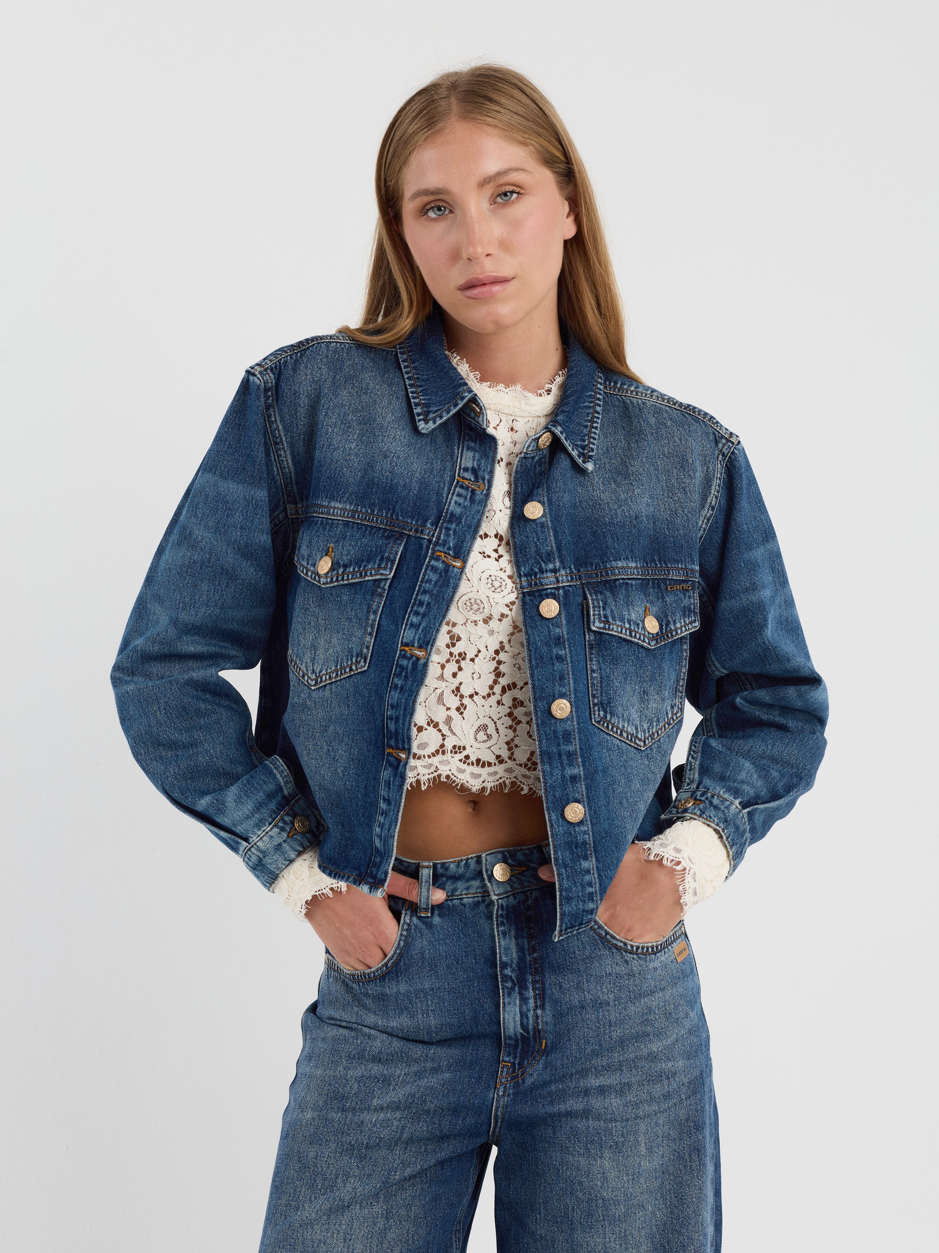 GANG Jeansjacke 94ZOE JACKET als Set zur Sarina Long