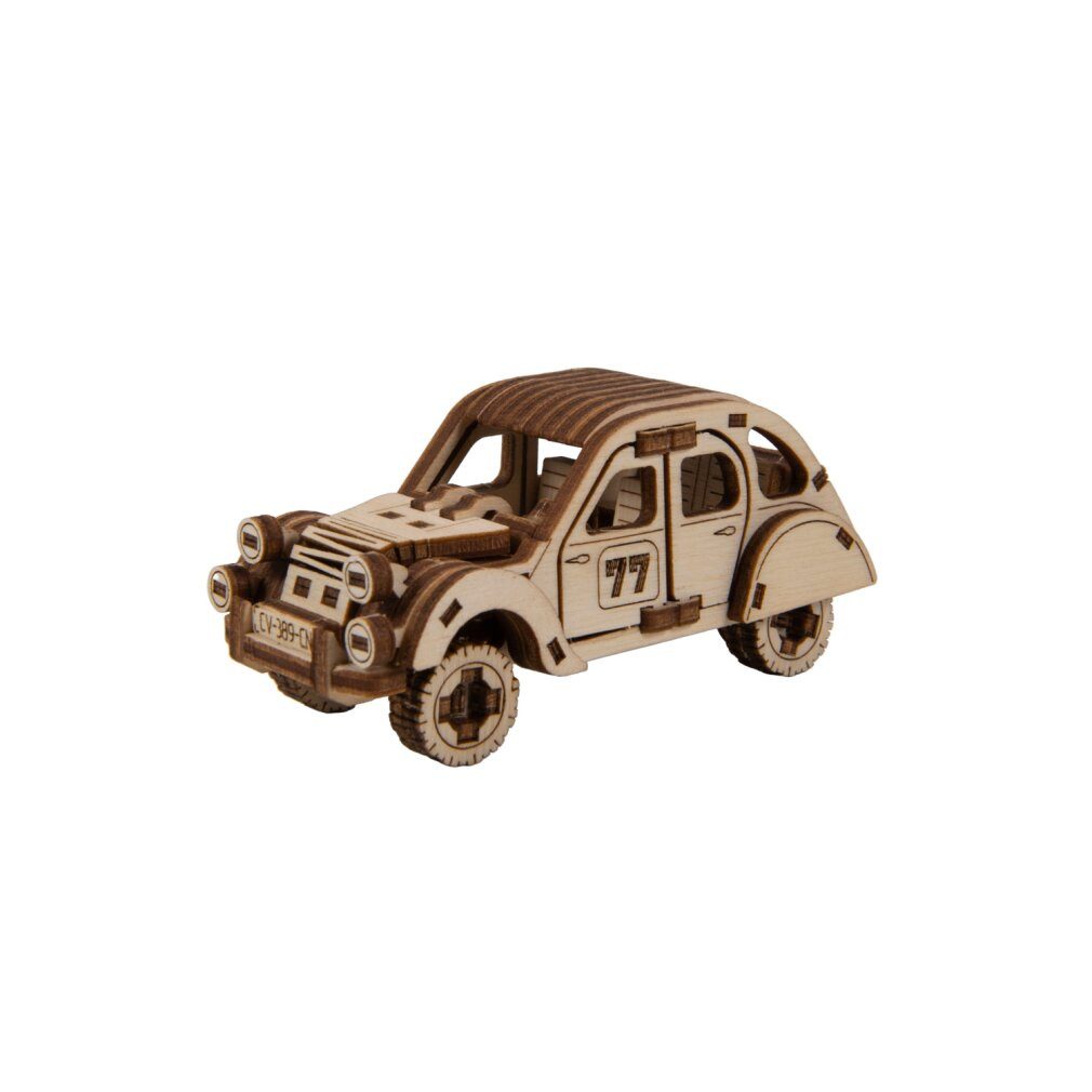 Wooden City Puzzle 3D Puzzle Superfast Rallye Auto Nr.2, Puzzleteile