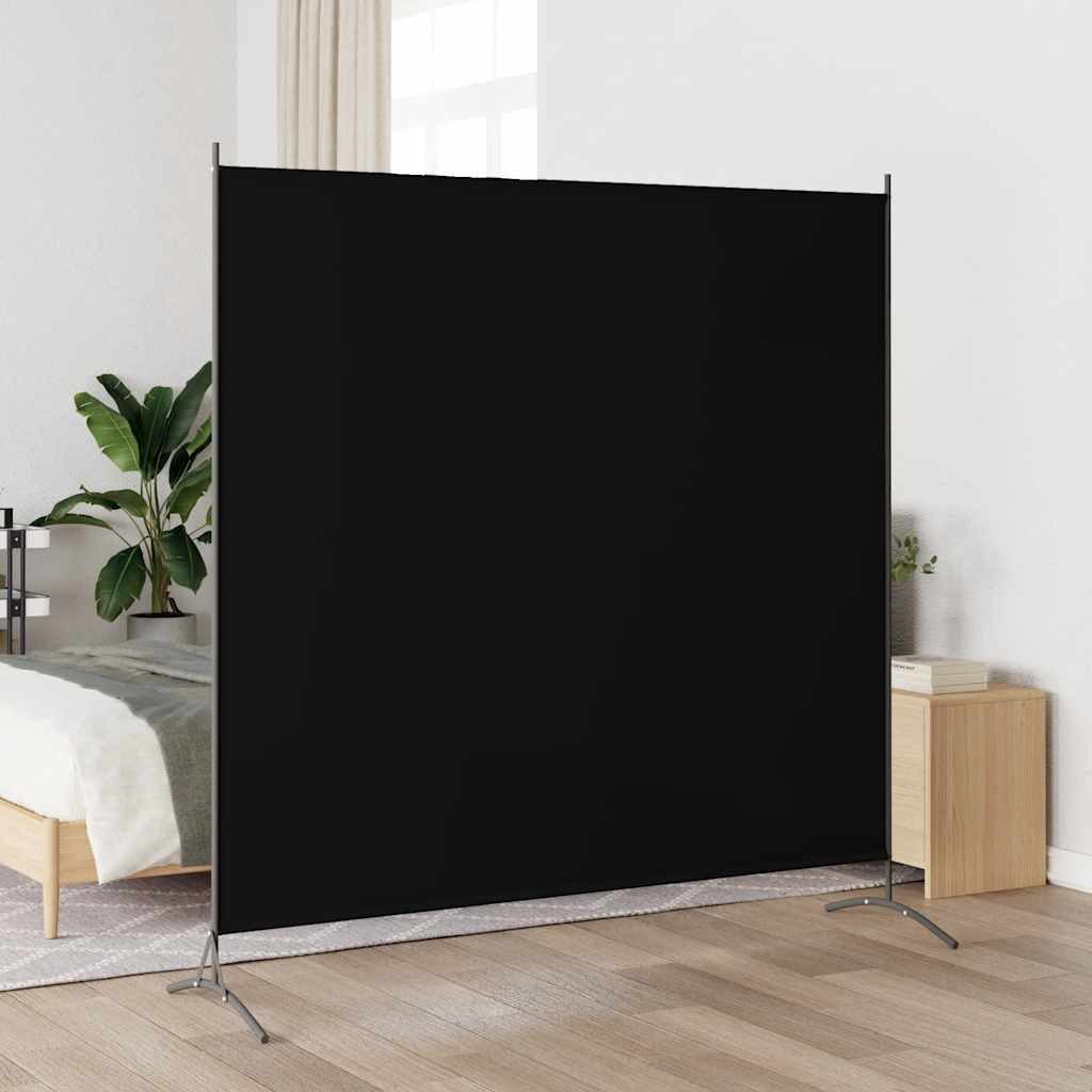 furnicato Raumteiler Paravent Schwarz 175x180 cm Stoff, 1-tlg. günstig online kaufen