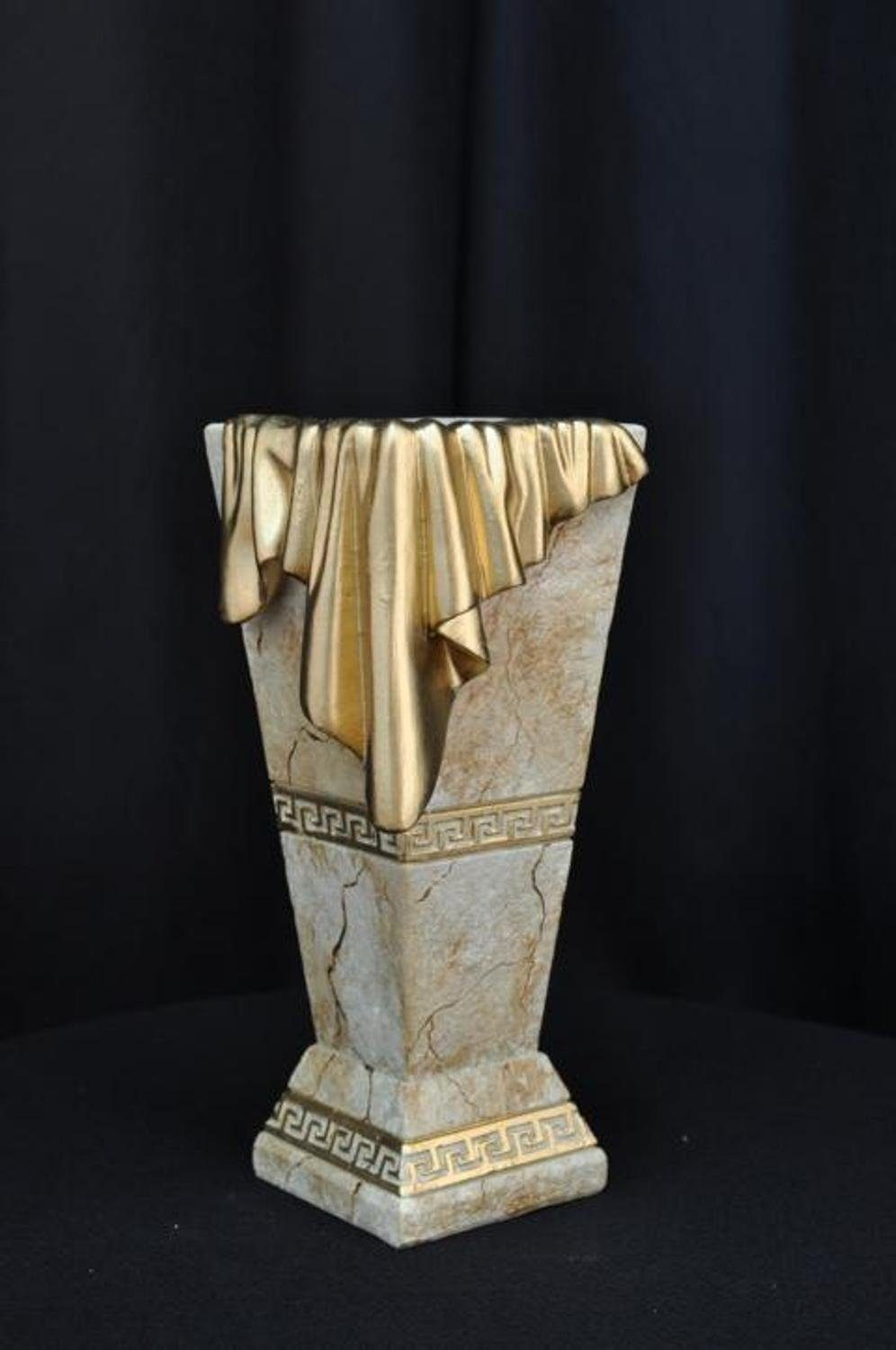 JVmoebel Dekovase Vase Medusa Antik Stil handgefertigt aus Stuckgips für Innenräume, Made in Europa