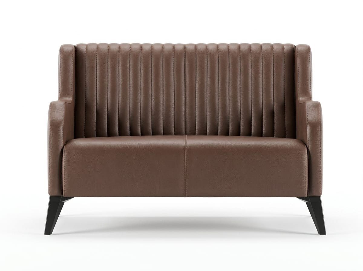 Xlmoebel 2-Sitzer Sofa moderner Stil Designer Braun Büromöbel Minimalismus, 1 Teile