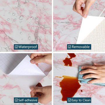 Lubgitsr Aufkleber Klebefolie Selbstklebend für Möbel Küche DIY Marmoroptik Aufkleber, (1tlg)