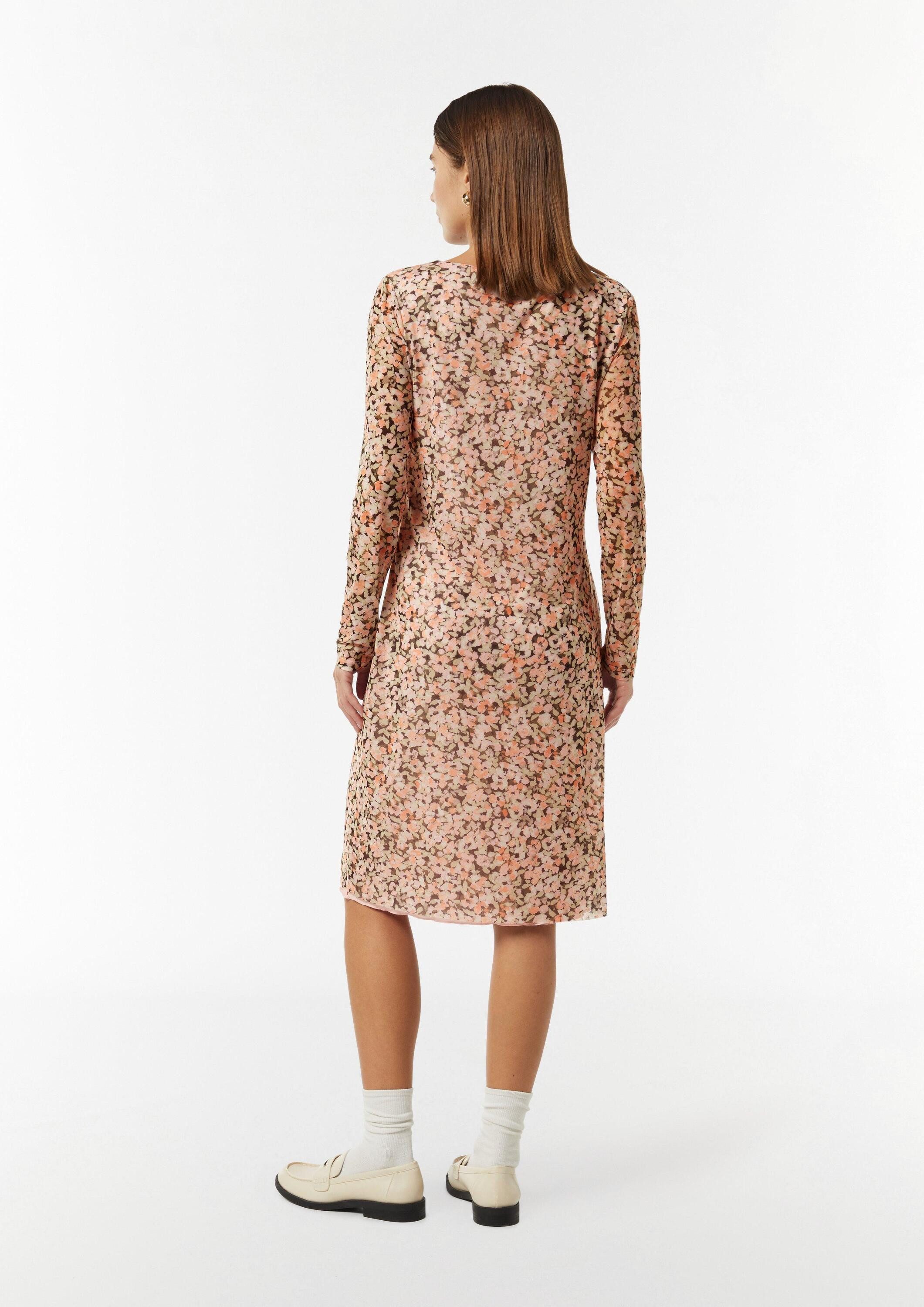 comma Minikleid Kleid Midikleid aus Mesh mit floralem Print – Bild 3 von 5
