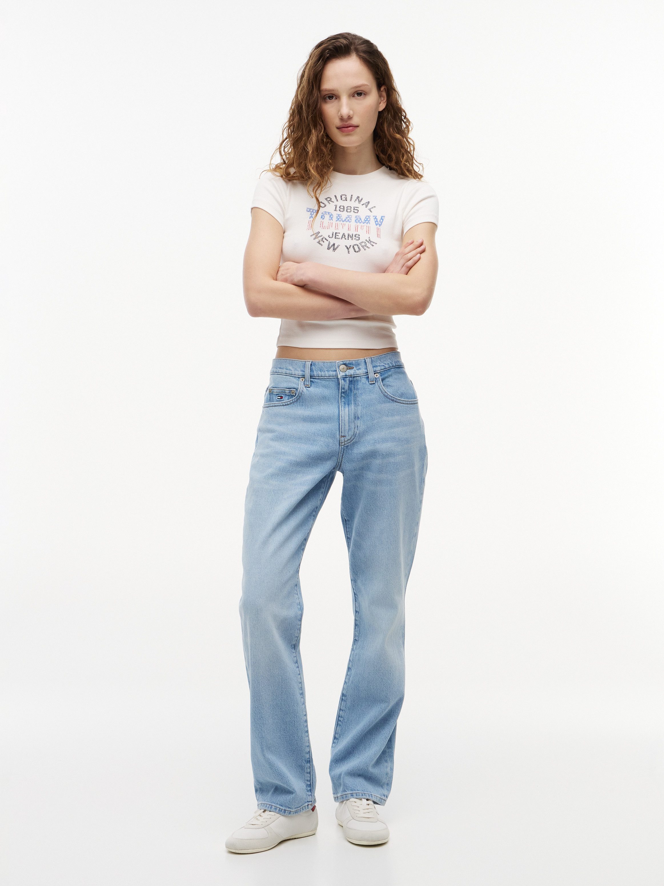 Tommy Jeans Straight-Jeans KIRA MR SLIM STR BJ0111 Baumwollmischung, straight fit – Bild 4 von 5