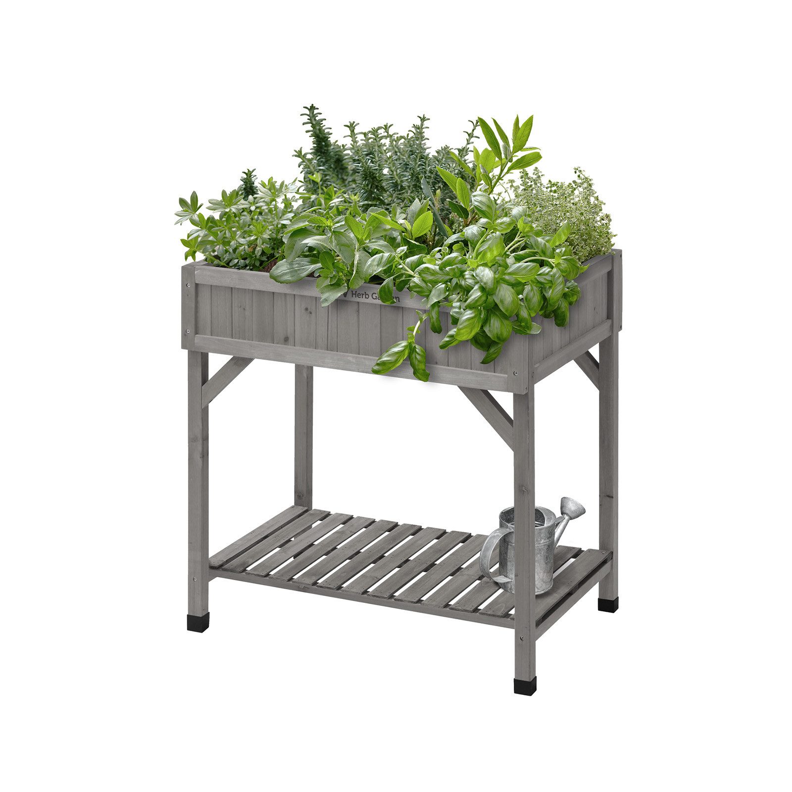 VegTrug Kräuterbeet VegTrug® Kräutergarten - mit praktische Kräuterteiler, Pflanztisch als Kräuterhochbeet - 78x58x80cm