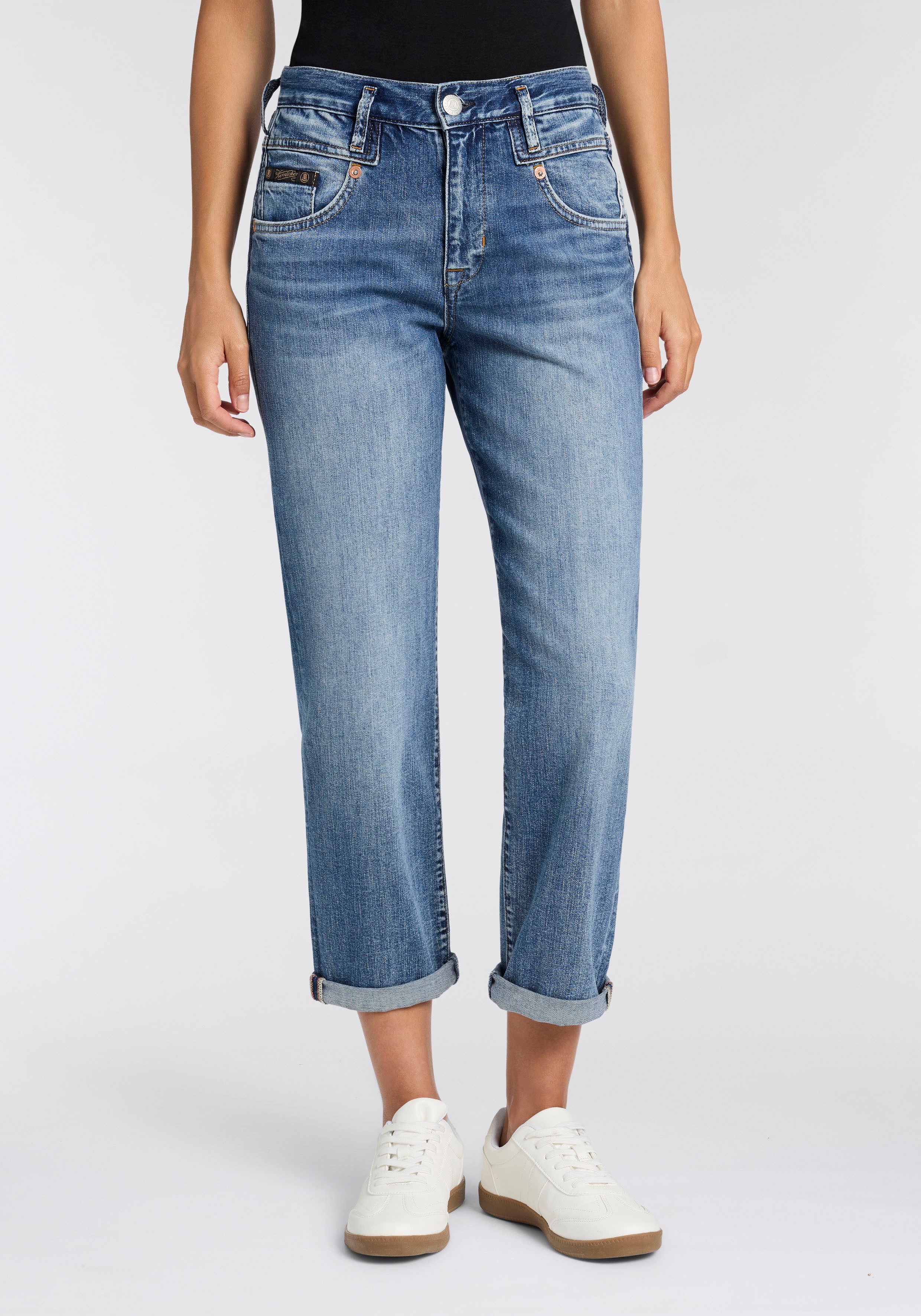 Herrlicher Straight-Jeans Breezy Cropped Denim in 7/8-Länge, High Waist