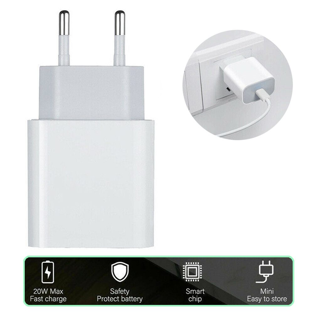 Bolwins L42C 20W USB C Ladegerät PD USB-C Netzteil Schnelladegerät Adapter Handy-Netzteile (20W Schnellladegerät, Power Delivery 3.0, Quick Charge 4.0)