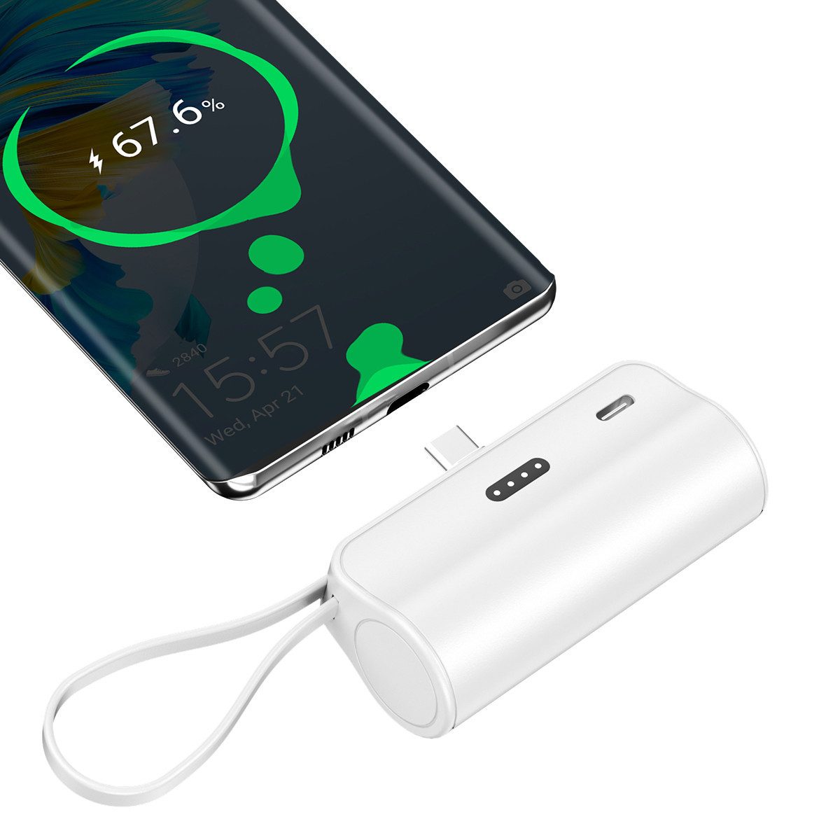 AeroAxis 2 in 1 5000mAh Powerbank Tragbar Ladegerät Externer Akku für Handy Powerbank 5000 mAh, Kompakt & Leicht, Ideal für Reisen,Outdoor – Bild 3 von 5