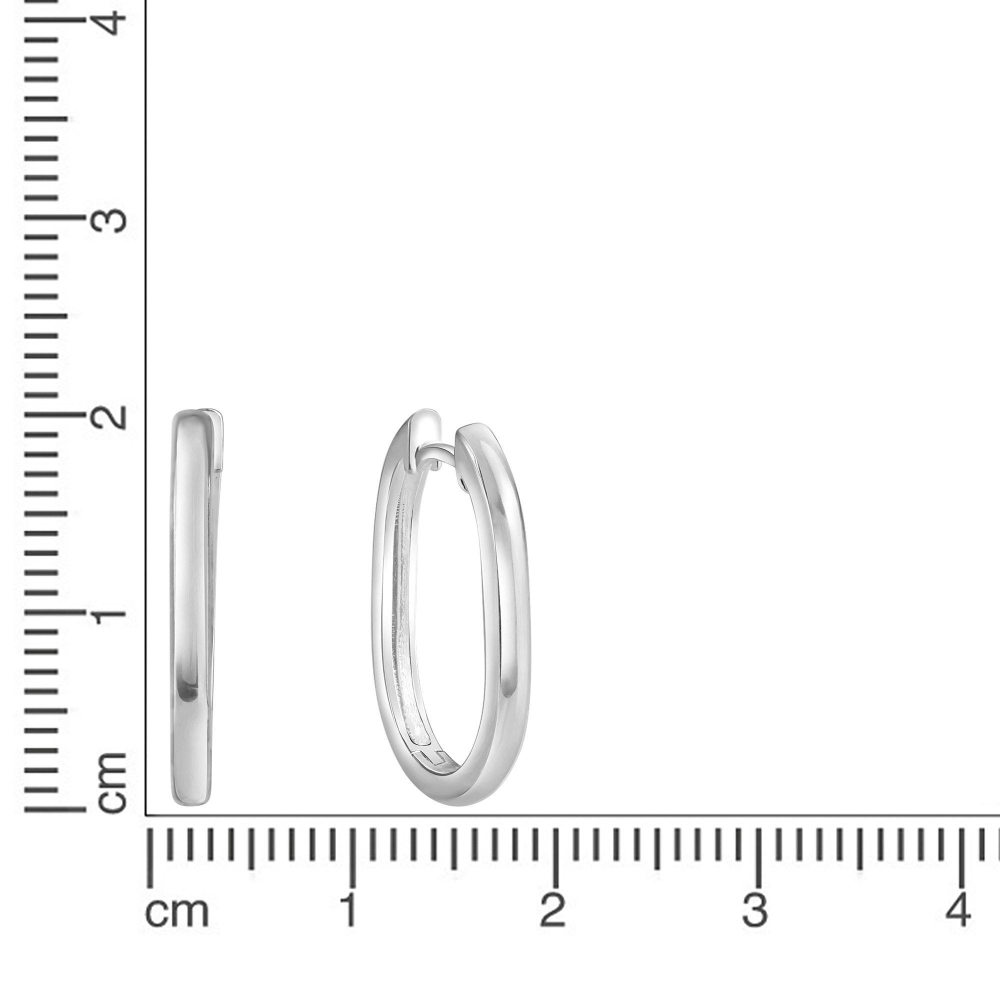 Vivance Paar Creolen 925-Sterling Silber rhodiniert