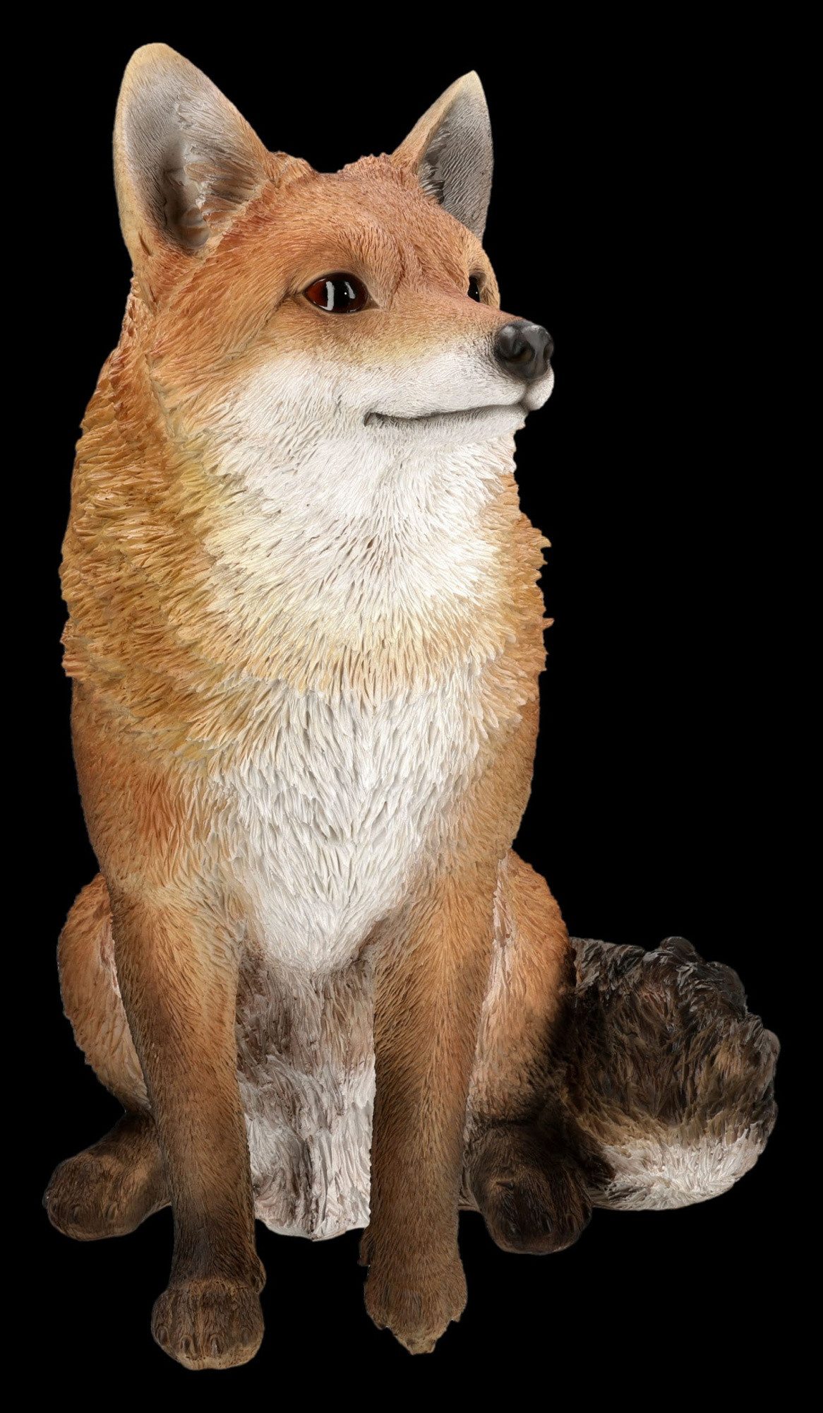 Figuren Shop GmbH Gartenfigur Fuchs Figur – realistische Tierstatue Gartendeko 47 cm Gartenfigur