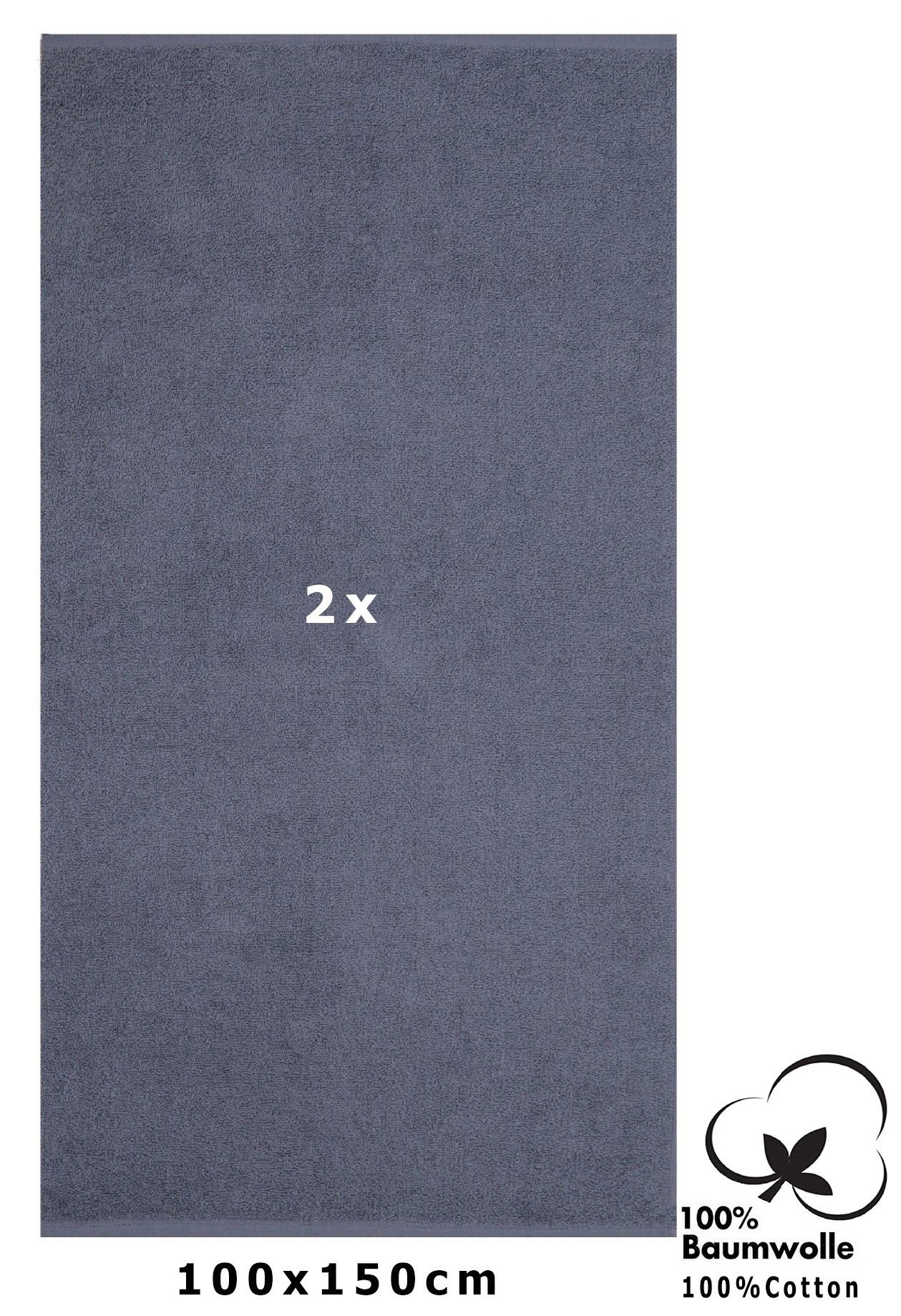 Betz Badetuch 2 Stück Maxi Duschtücher XXL Berlin Größe 100x150cm, 100% Bau günstig online kaufen