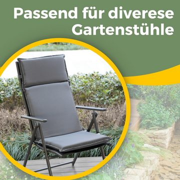 Albatros International Stuhlkissen Albatros Sitzauflage Gartenstuhlauflagen Sitzpolster, Sitzpolster Sitzkissen Outdoor Anthrazit Hochlehner Auflage UV